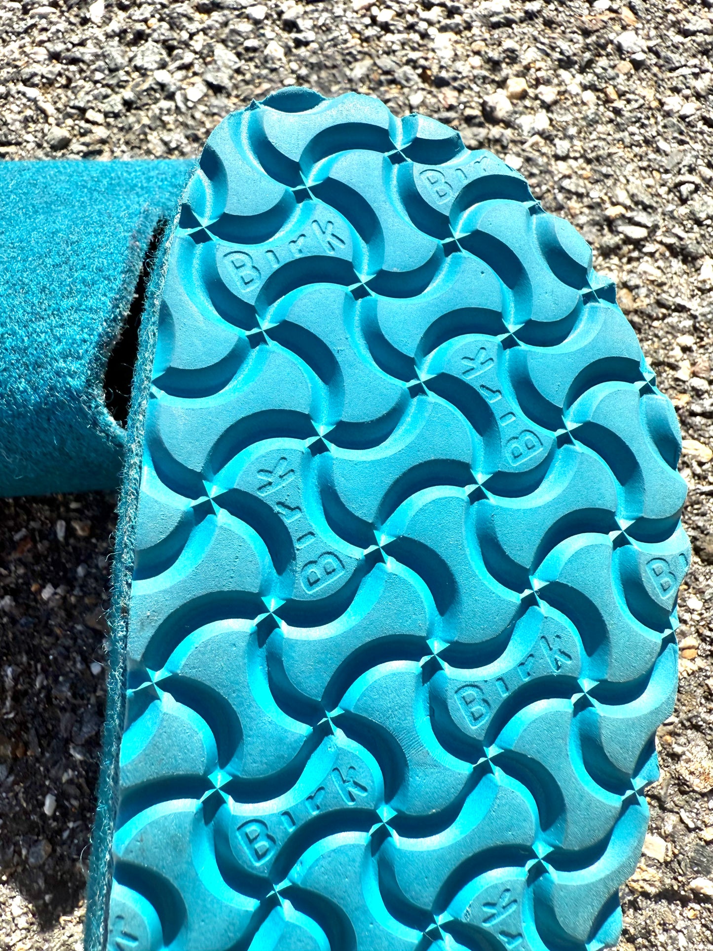 Birkenstock Women's Amsterdam Teal Blue Wool Slide Clogs Sandals Size 36 US 5