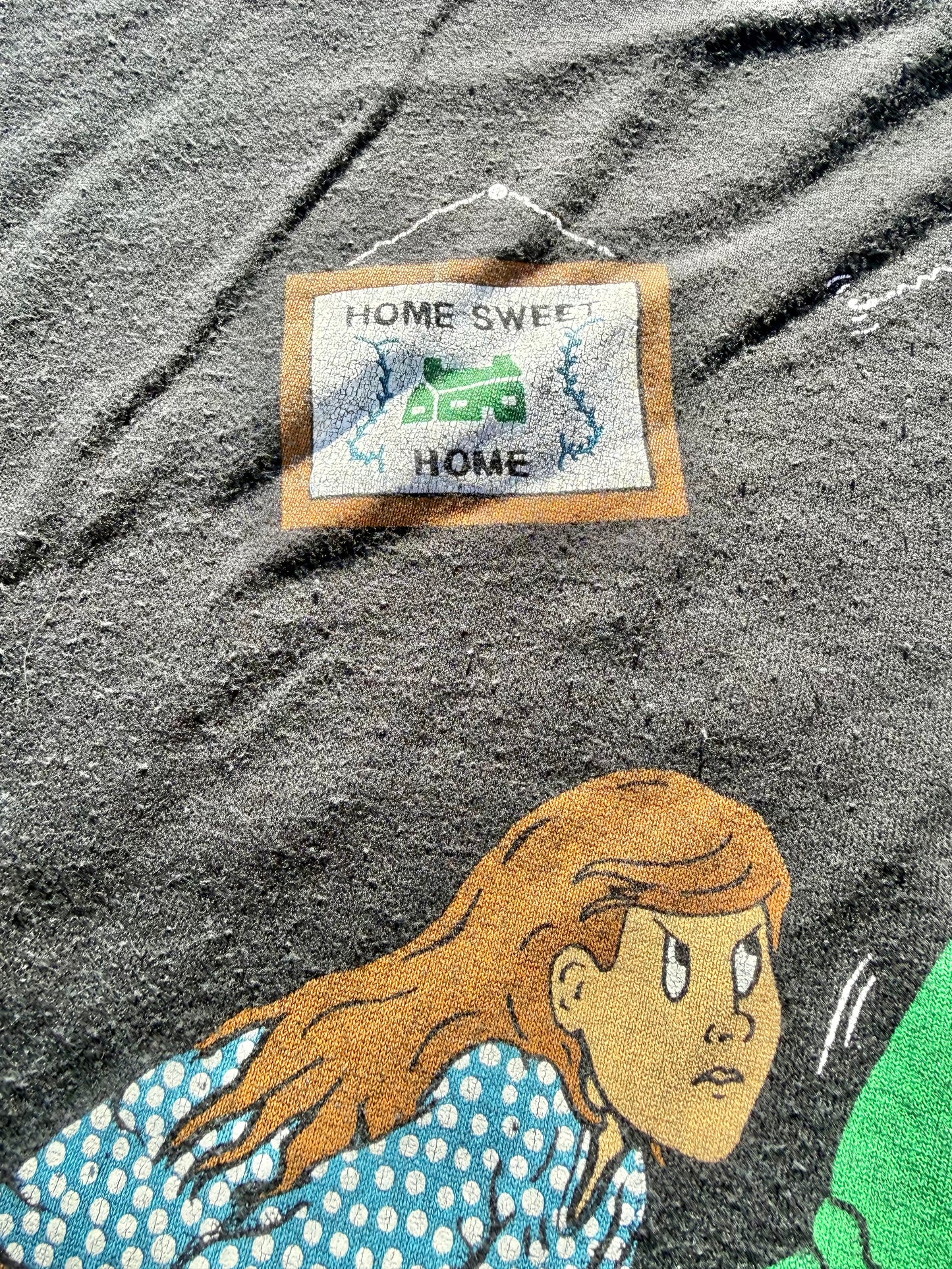 Vintage Fishing Tackle Wife Funny Retro 80's Single Stitch T Shirt Size L Black