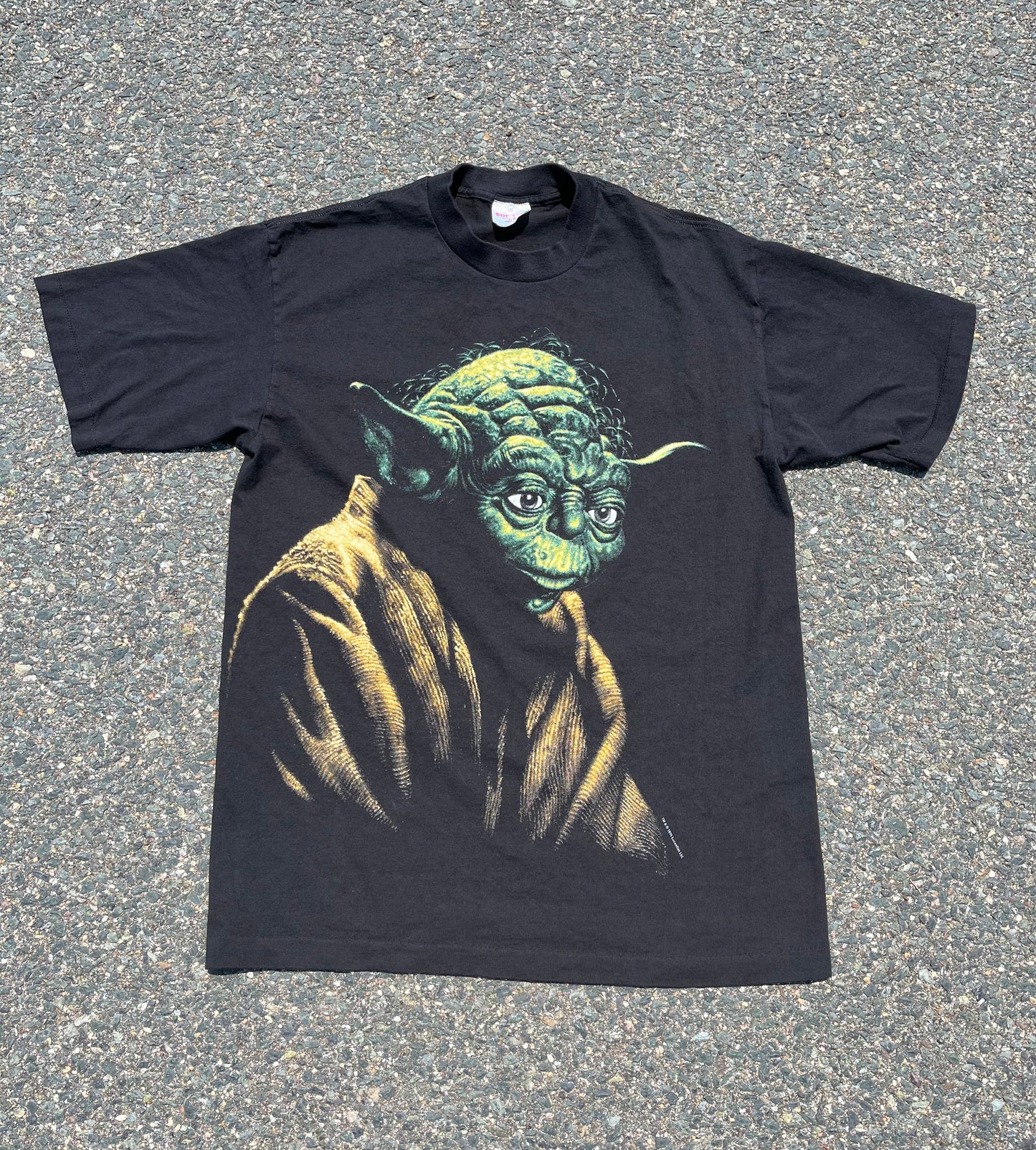 Vintage Star Wars Yoda 90s Lucasfilm Single Stitch Movie T Shirt Size L Large 1995.