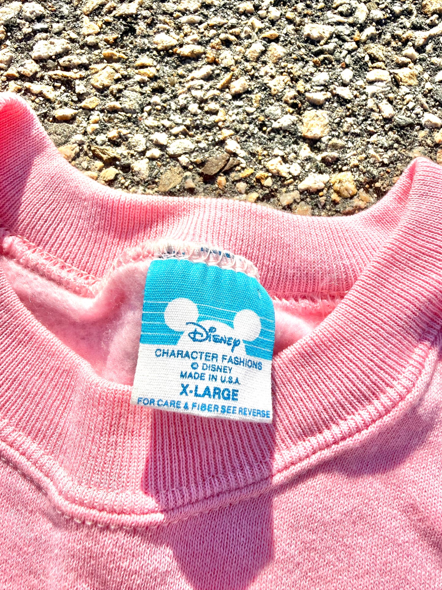 Vintage Disney Minnie Mouse Character Fashions 80s Crewneck Sweatshirt XL Pink