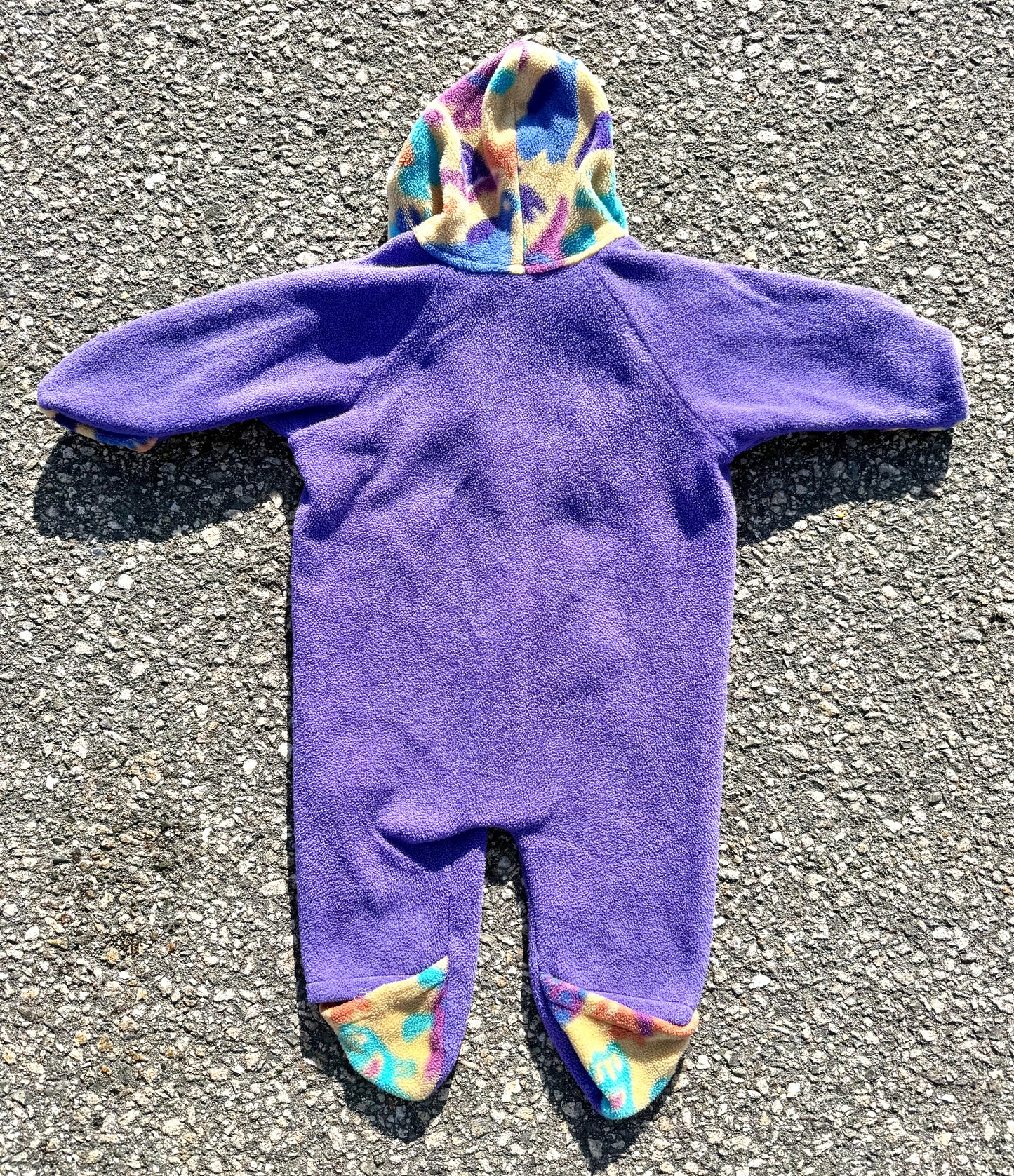 Vintage Chinook Patagonia Style 90s Aztec Fleece Full Body Suit Bunting Infant Baby Large Purple
