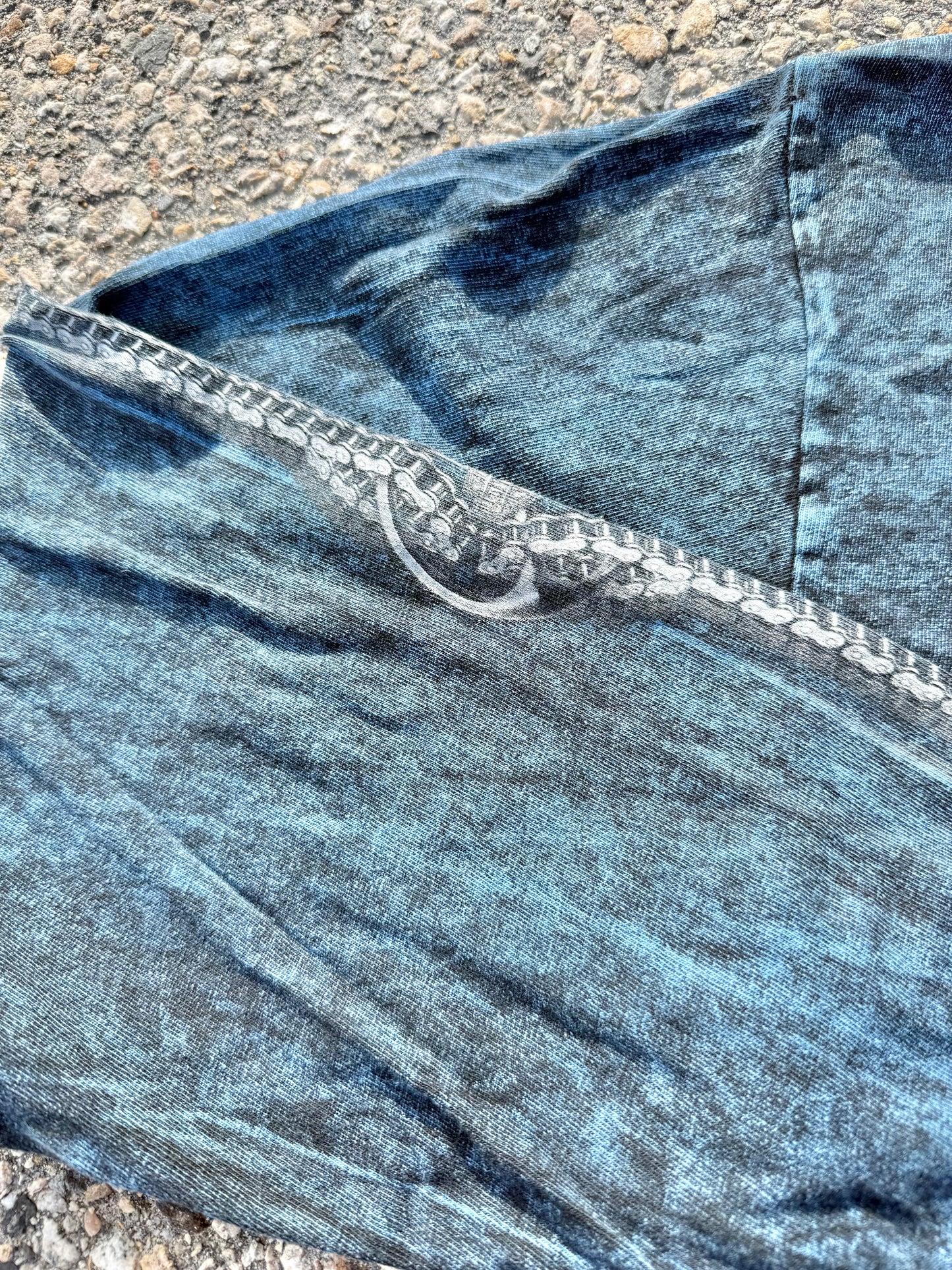 Vintage Harley Davidson Blue Acid Wash Retro 90's Long Sleeve T Shirt Size L Large Made in the USA 1995