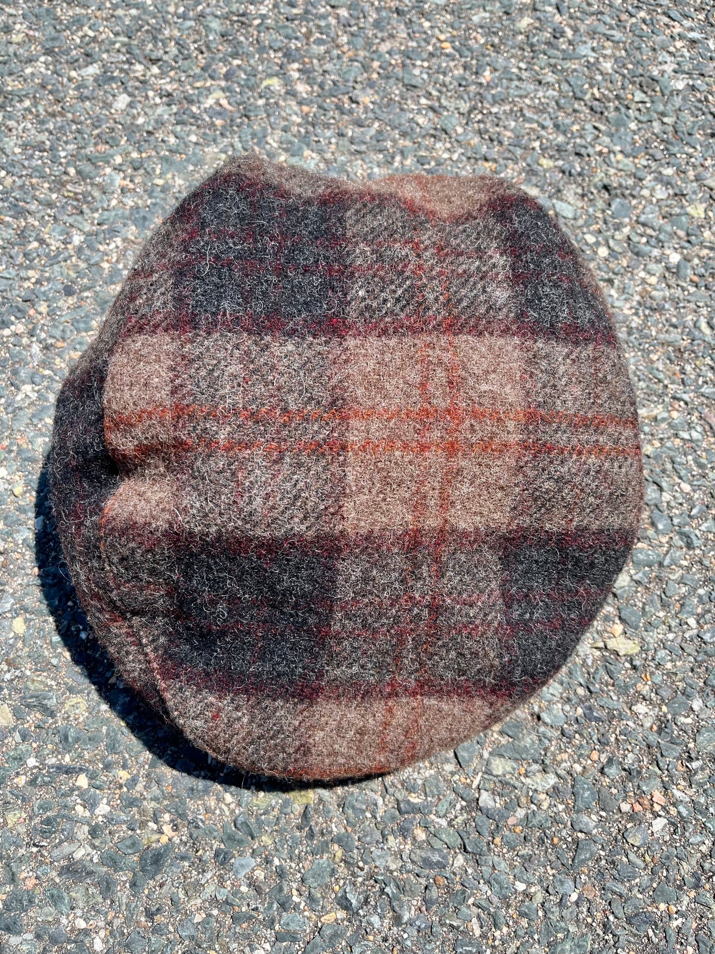 Vintage Kangol Union Made Wool Flannel Plaid Newsboy Hat Cap Size S/M