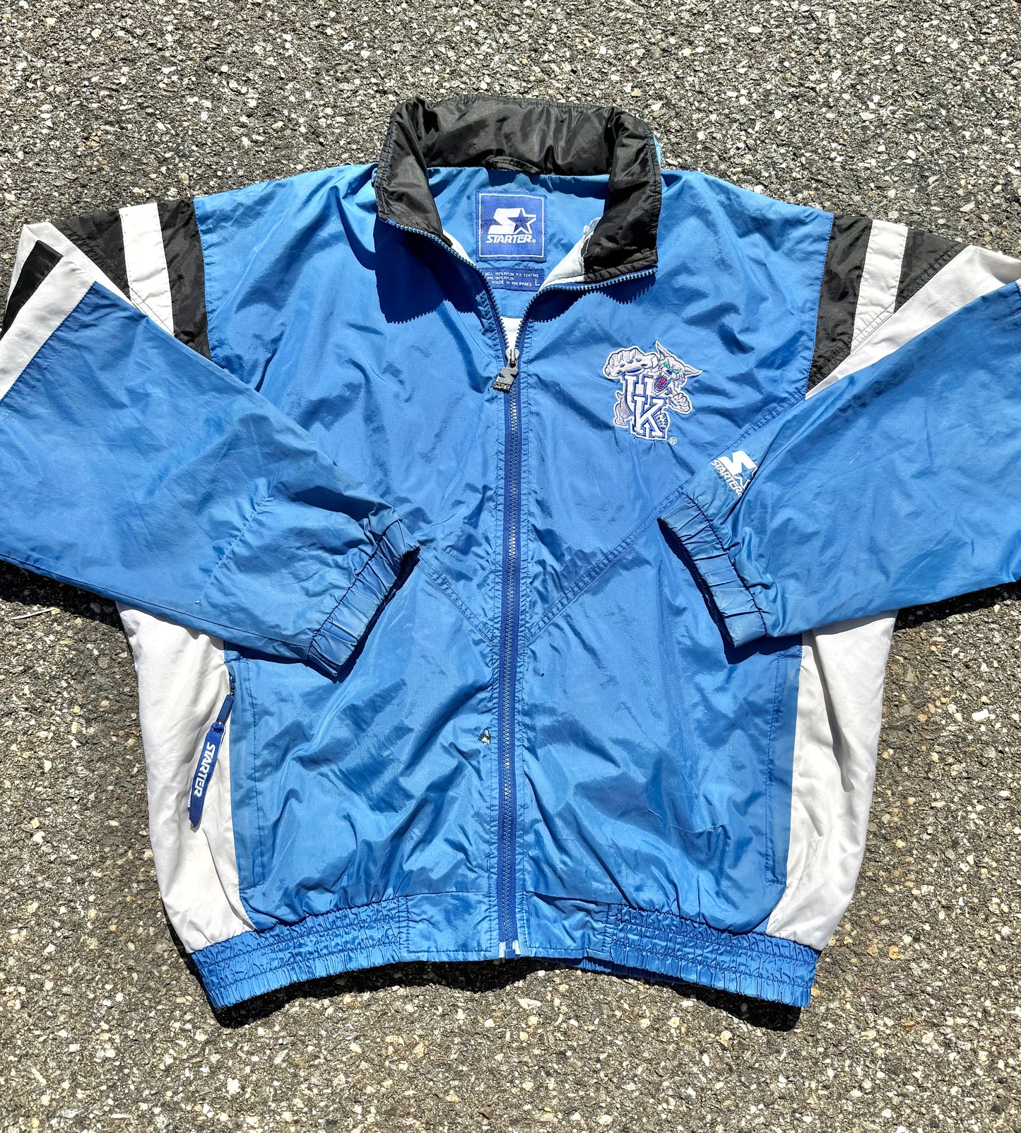Vintage Starter 90's Kentucky Wildcats College Windbreaker Jacket Size L Large