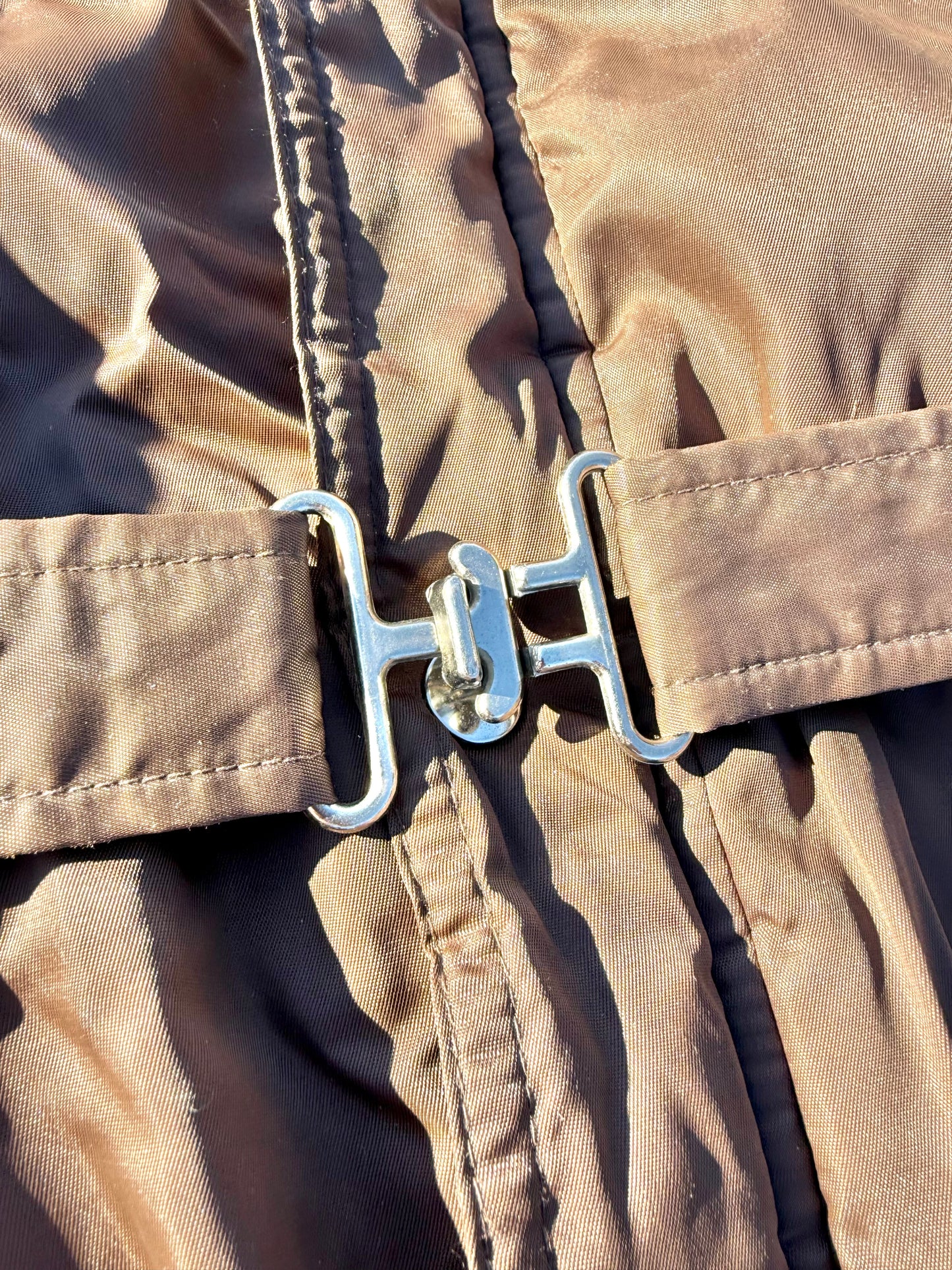 Vintage Sear Retro 80's Mens Full Body Snow Ski Suit Size L Large Brown