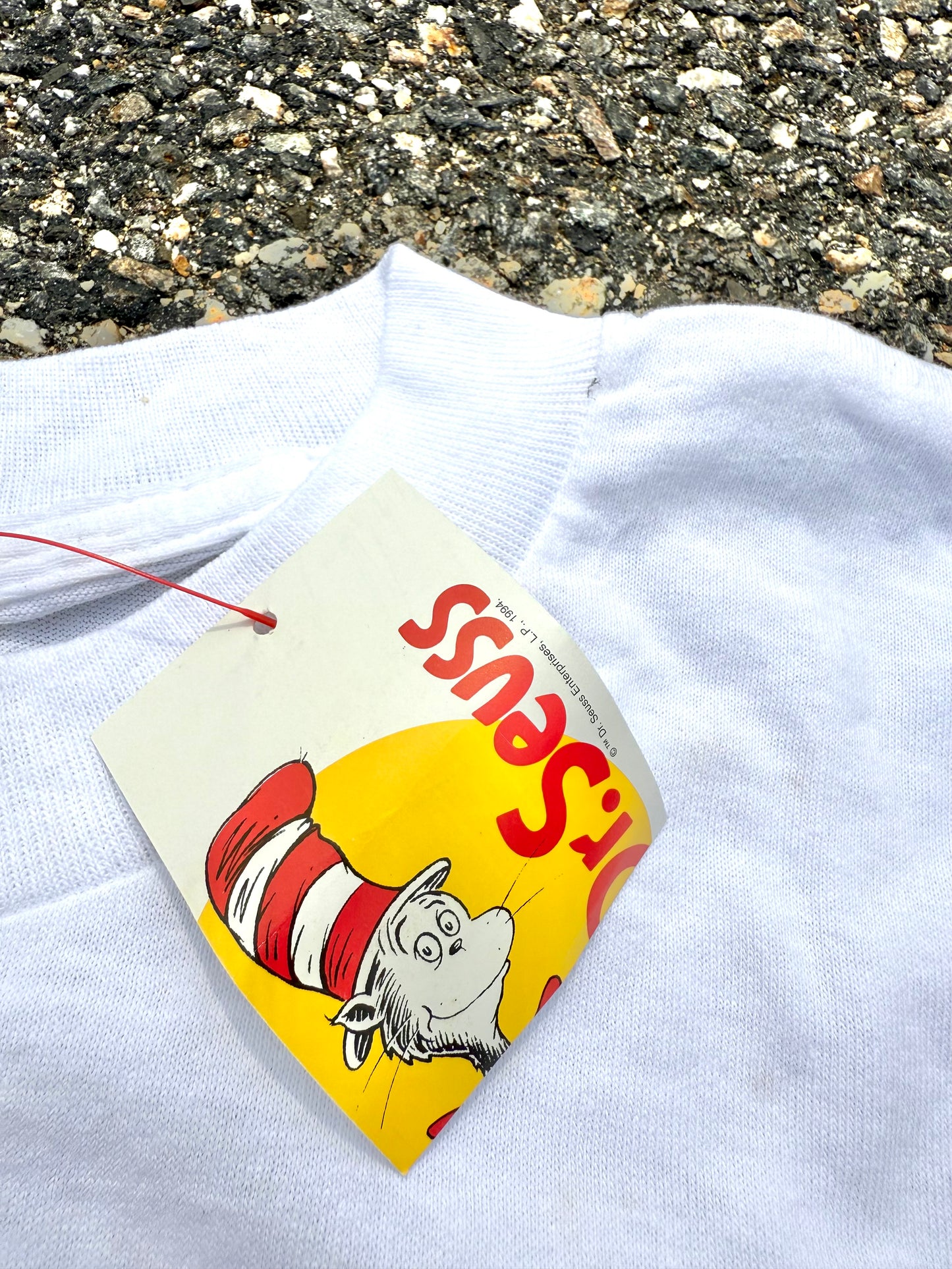 Vintage Dr Seuss Cat In The Hat 90's Single Stitch T Shirt Size L Large Deadstock With Tags 1994