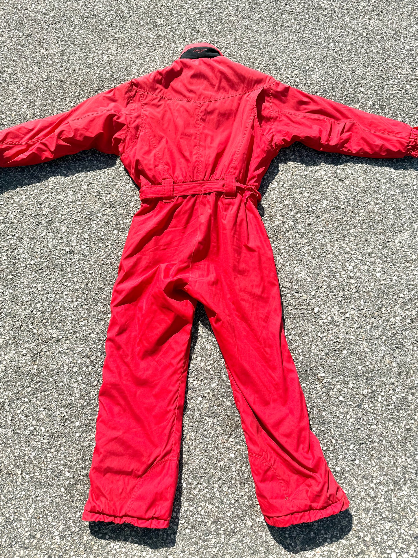 Vintage Obermeyer Retro 90s Women's One Piece Full Body Snow Ski Suit Size 10 Red
