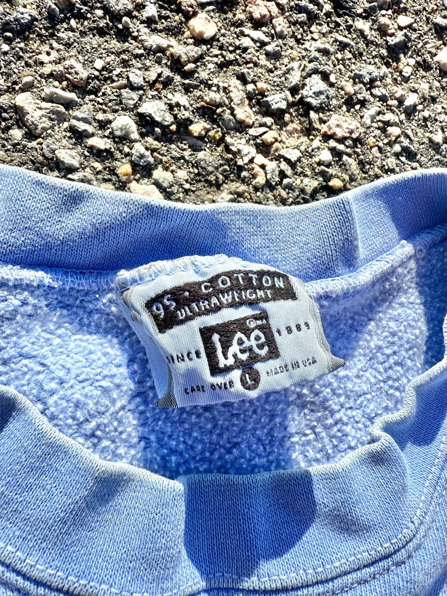 Vintage Vermont Teddy Bear Company Lee 90's Crewneck Sweatshirt Size L Large Blue