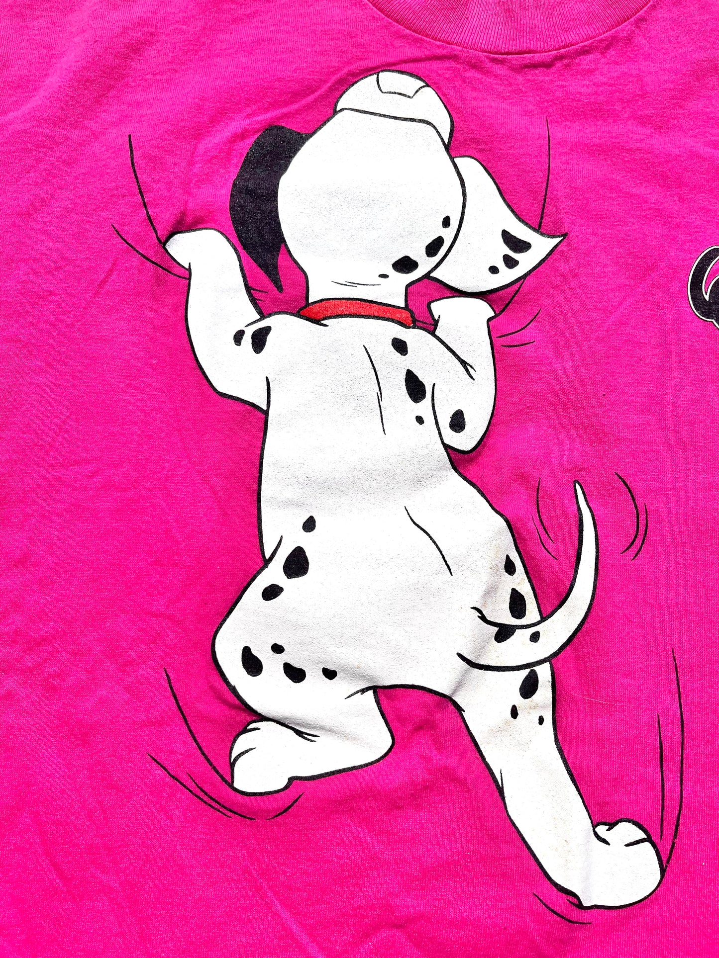 Vintage Disney on Ice 101 Dalmatians 90's Movie AOP Puppy Dog Print T Shirt Size M Medium Pink