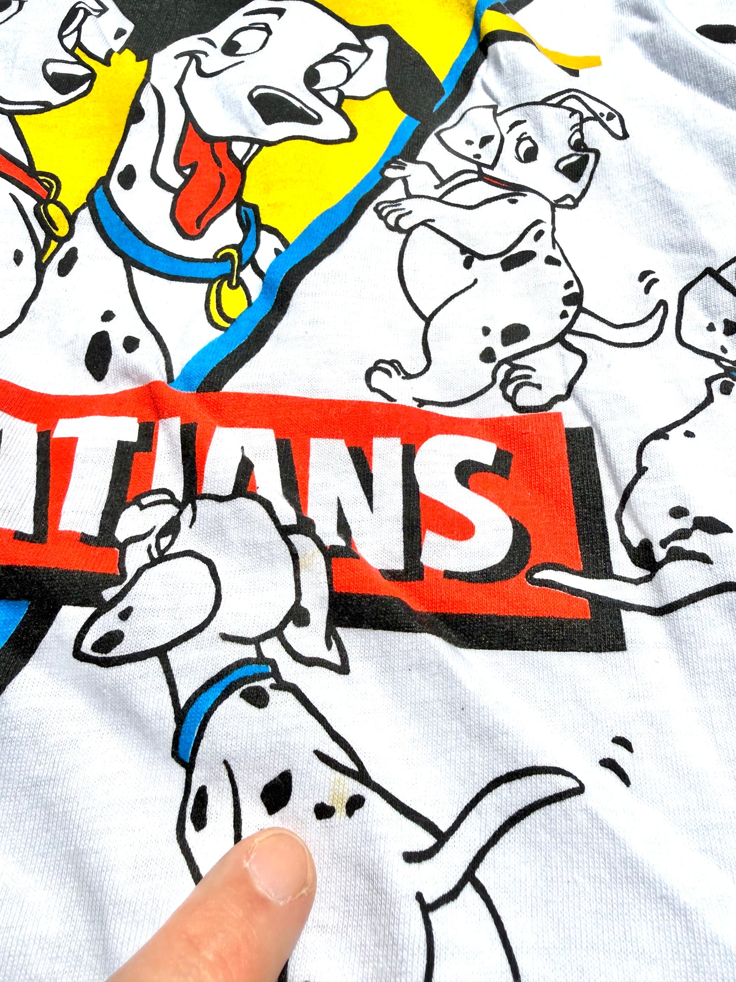 Vintage Disney 101 Dalmatians 90's Crazy AOP All Over Print Movie T Shirt Large