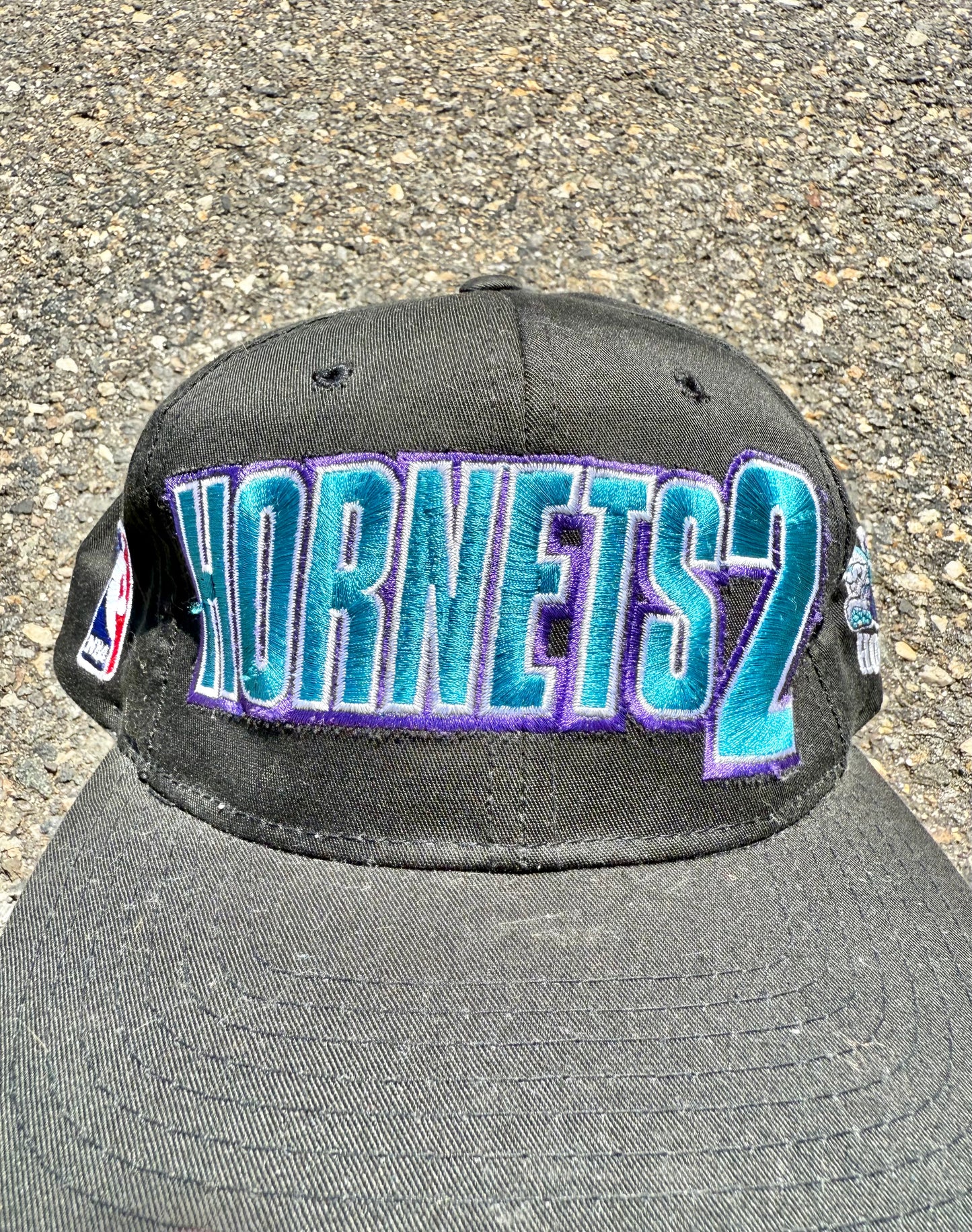 Vintage Starter Charlotte Hornets Rare Larry Johnson Hornets2 Retro 90's Logo Spell Out Snapback Hat