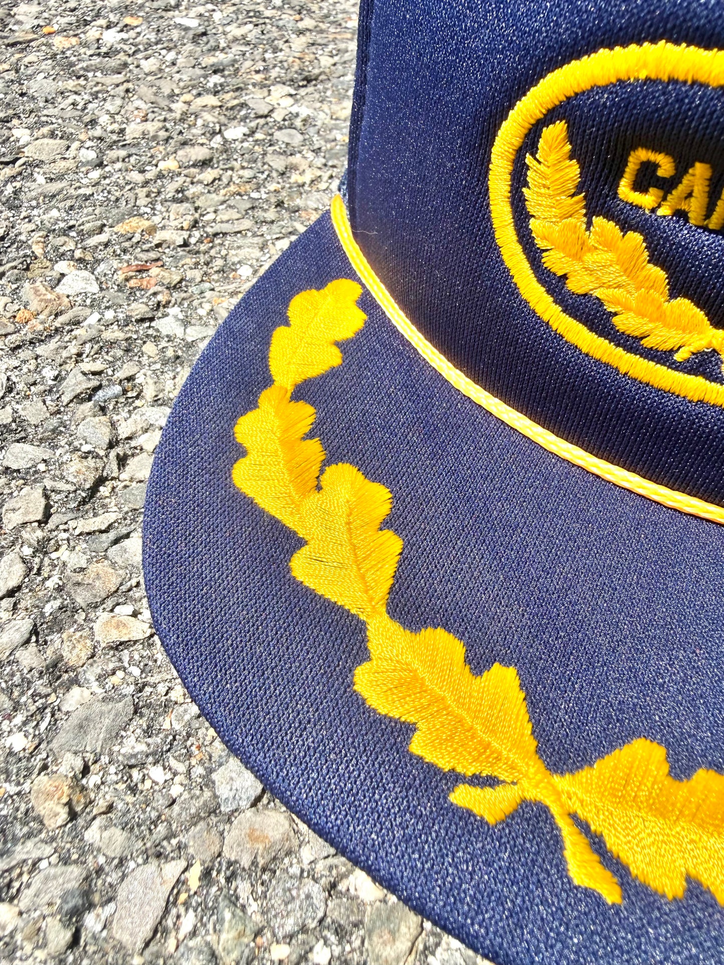 Vintage Captain US Navy Nautical Style Military Spell Out Trucker Snapback Hat