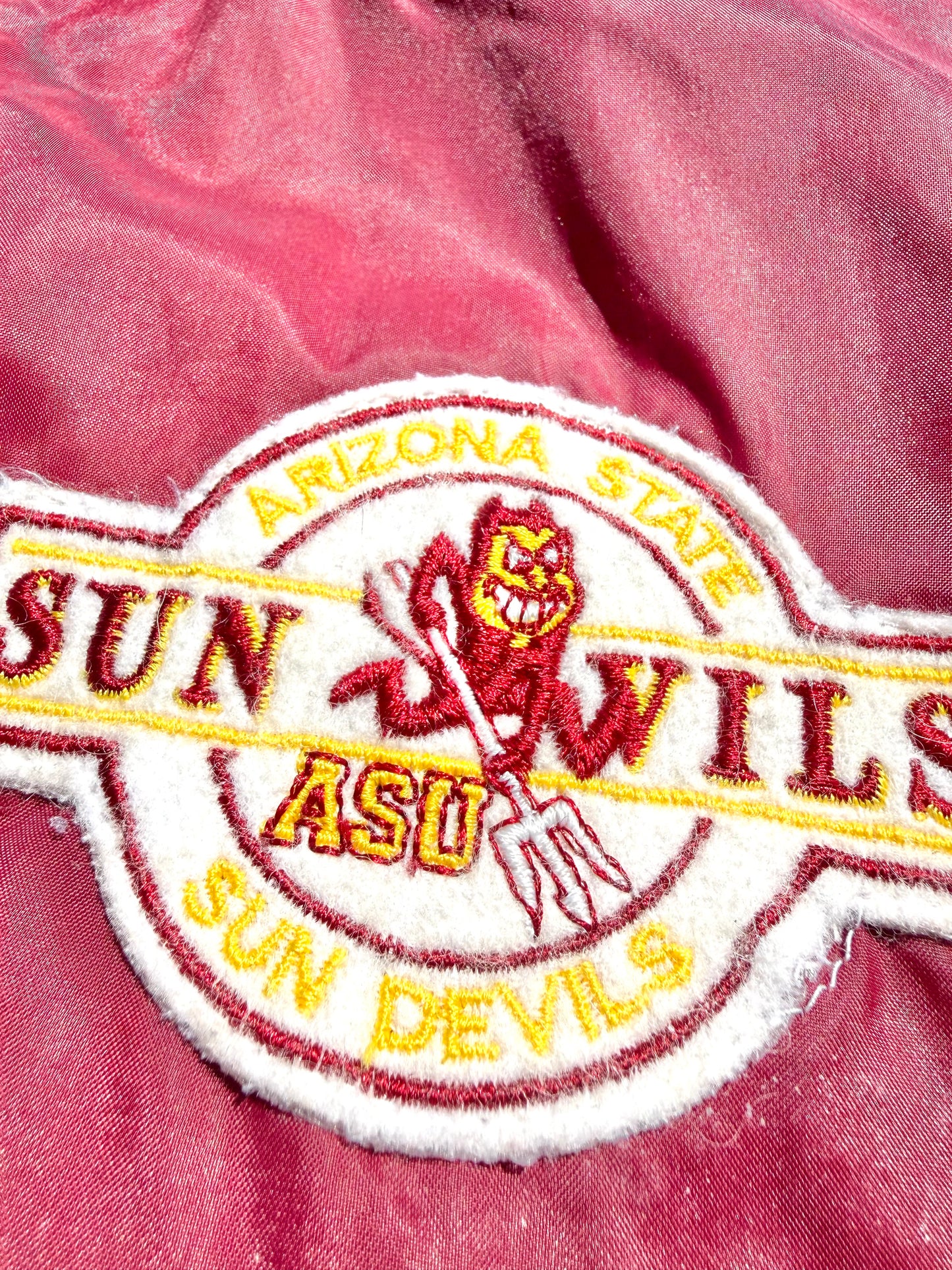 Vintage Arizona State Sun Devils 80's Chalk Line Lightweight Windbreaker Bomber Jacket Large
