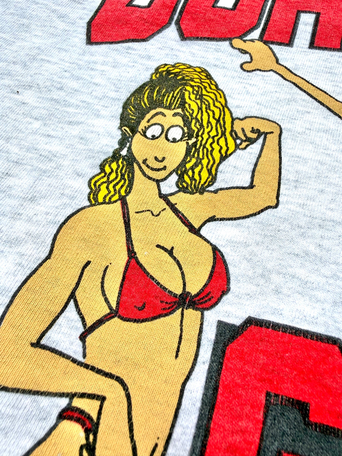 Vintage Big Johnson Dick Joke Gym 90s Single Stitch Band T Shirt Size L Large