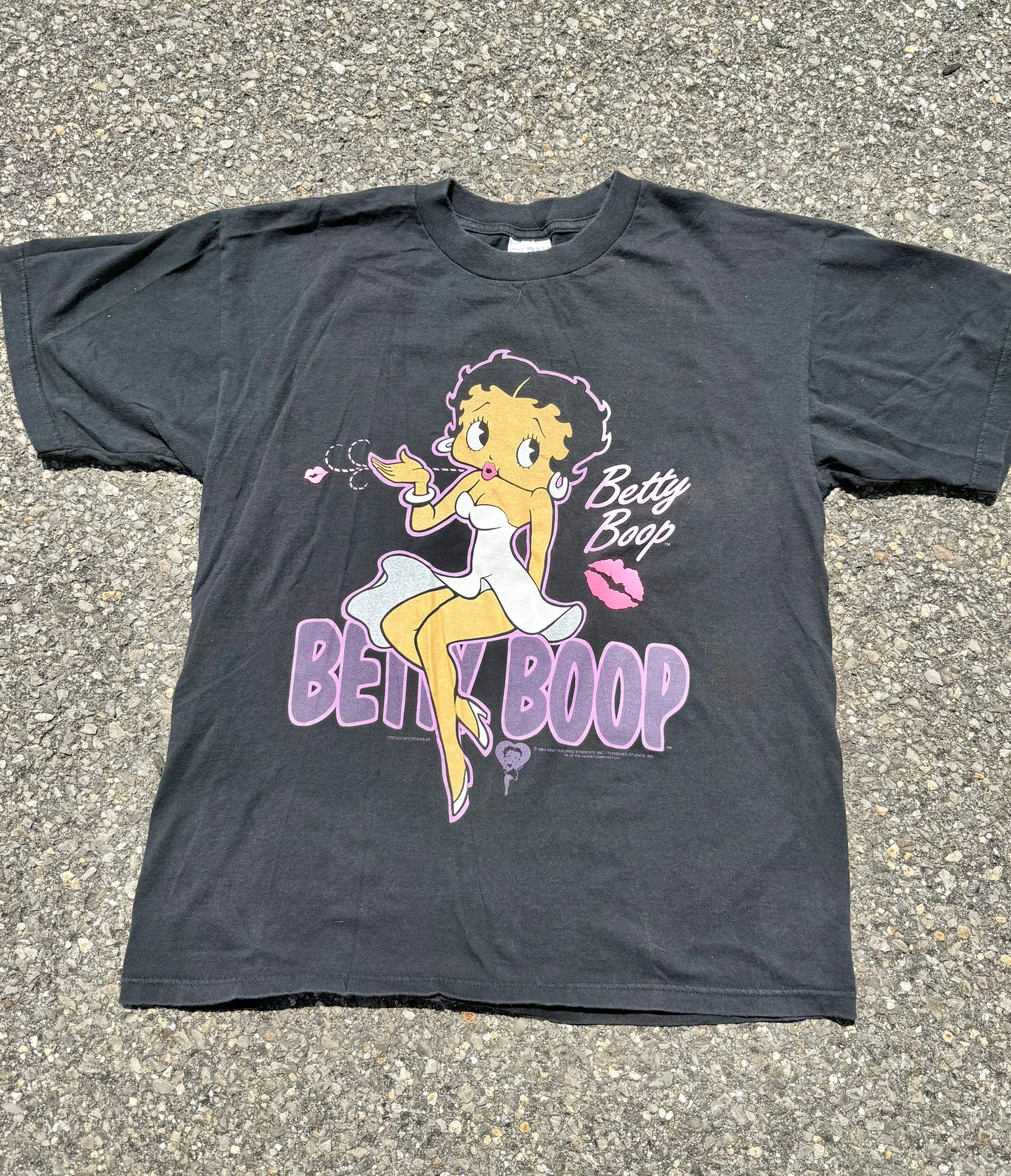 Vintage Betty Boop Cartoon Retro 90's T Shirt Size L Large Black 1994