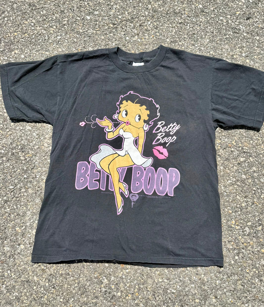 Vintage Betty Boop Cartoon Retro 90's T Shirt Size L Large Black 1994