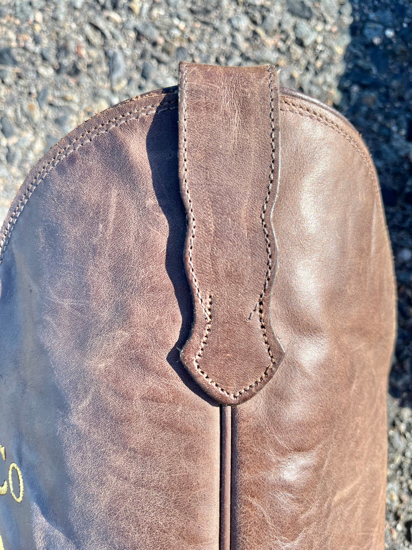 Vintage Nocona Tarrant County Texas Leather Cowboy Boots Men's Size 9.5 Brown