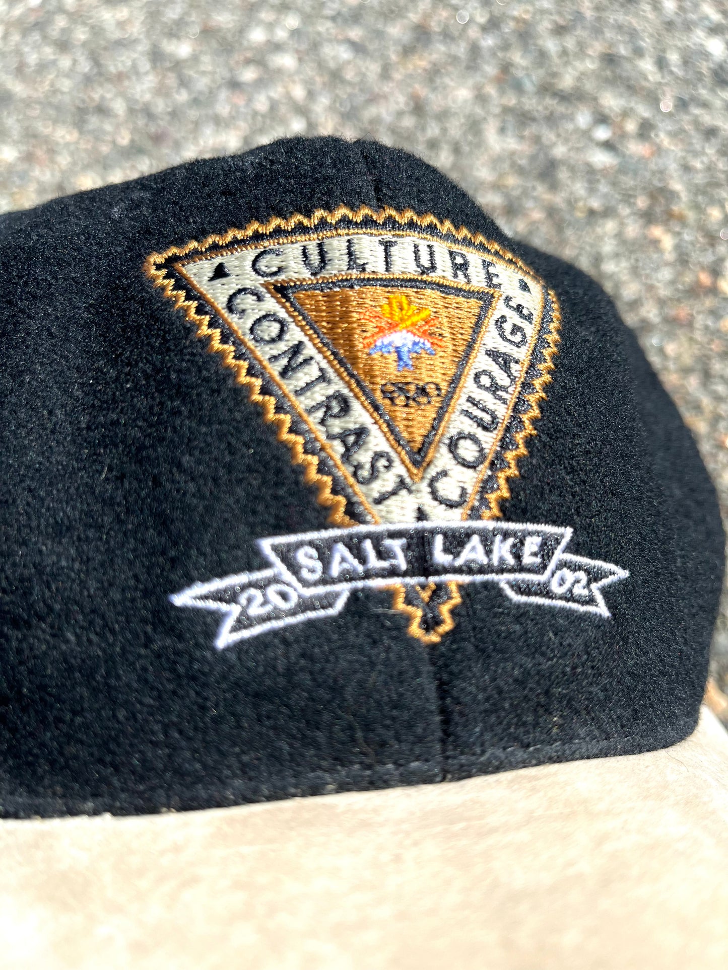 Vintage Deadstock Winter Olympics Salt Lake City 2002 Wool Suede Clasp Cap Hat