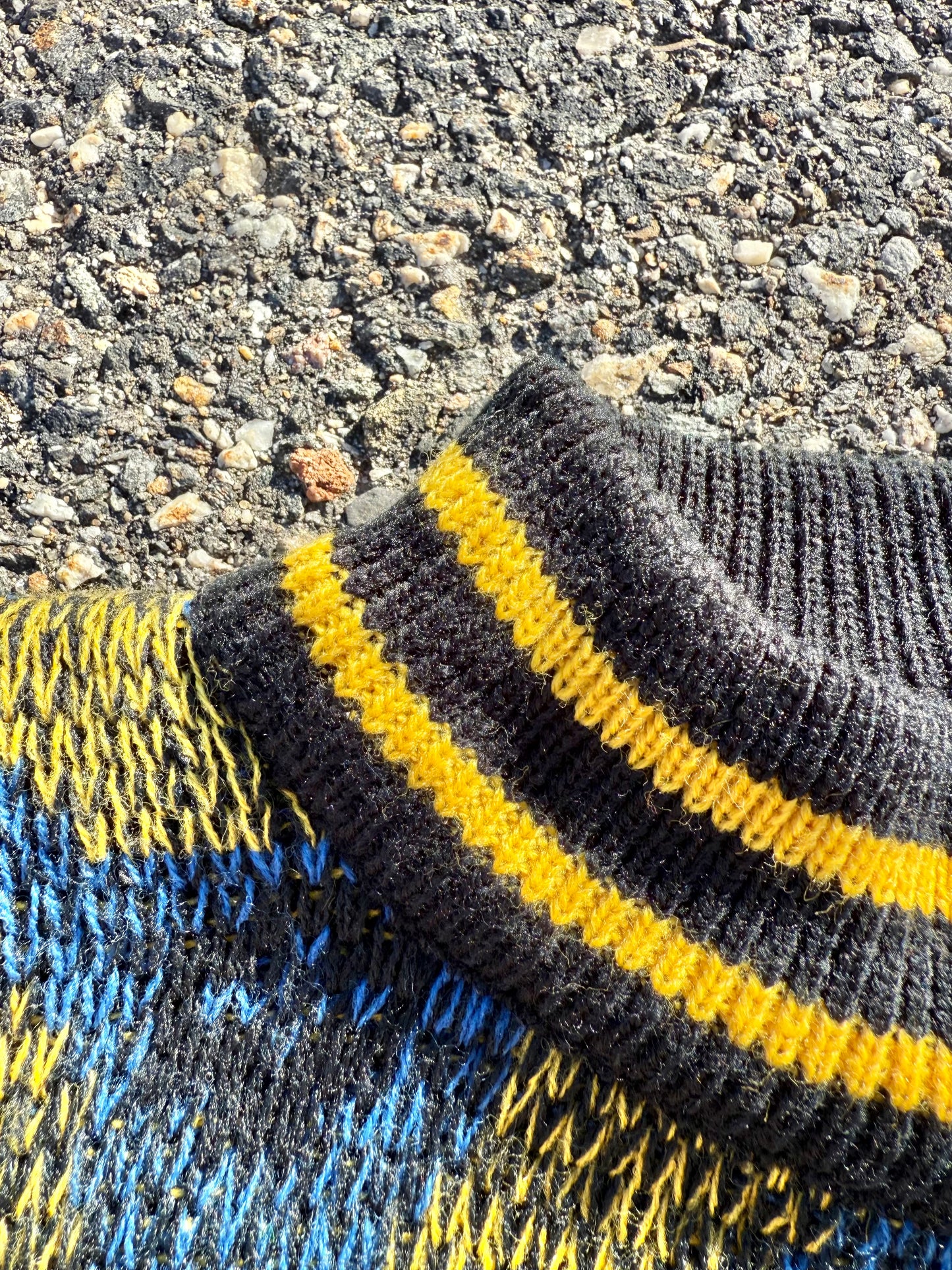 Vintage Sasson Crazy Print Coogi Style 80s Retro Knit Sweater Men's Size XL