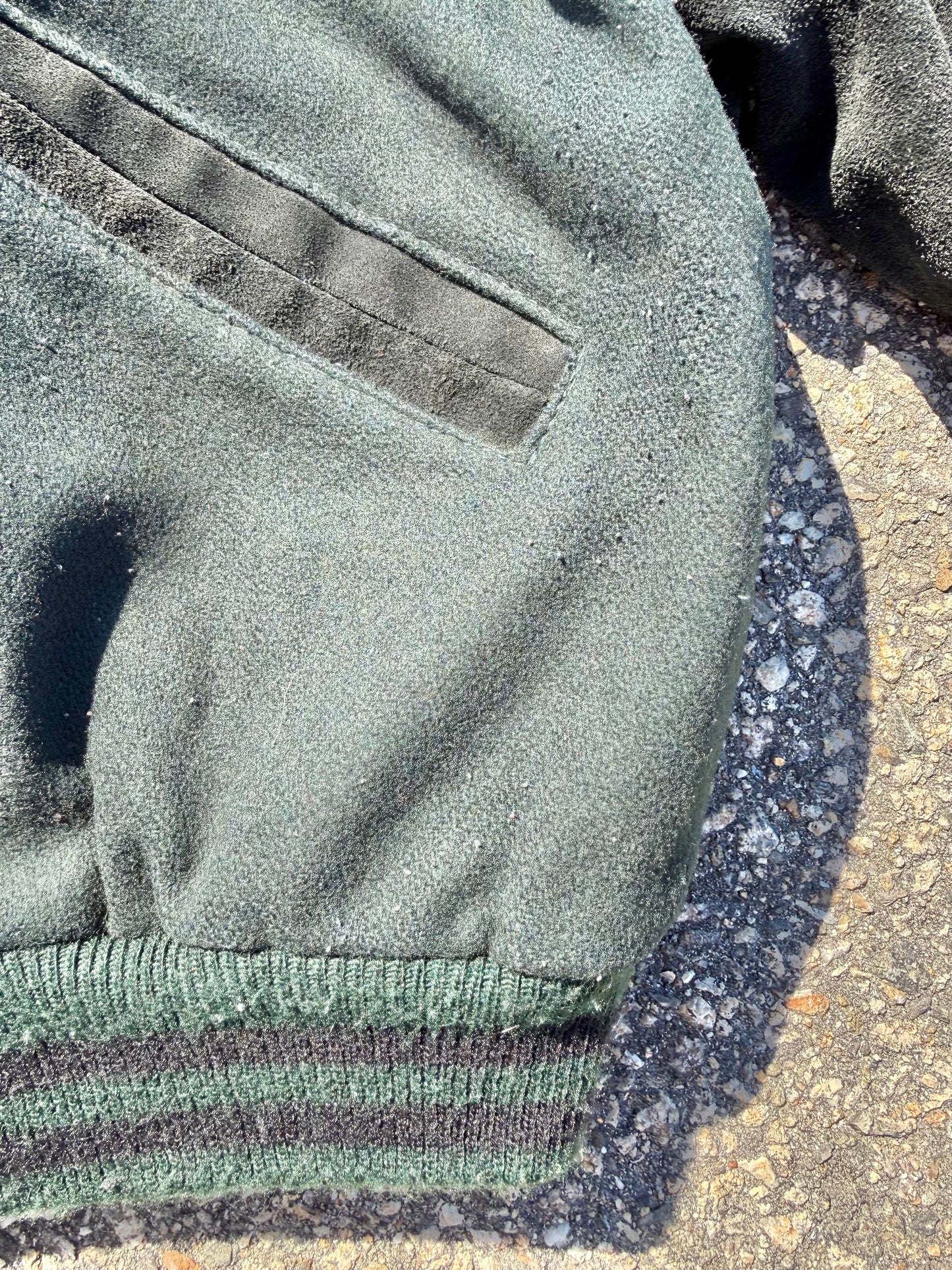 Vintage Arctic Cat Bounty Hunter Leather and Wool Retro 90's Bomber Jacket Size L Large