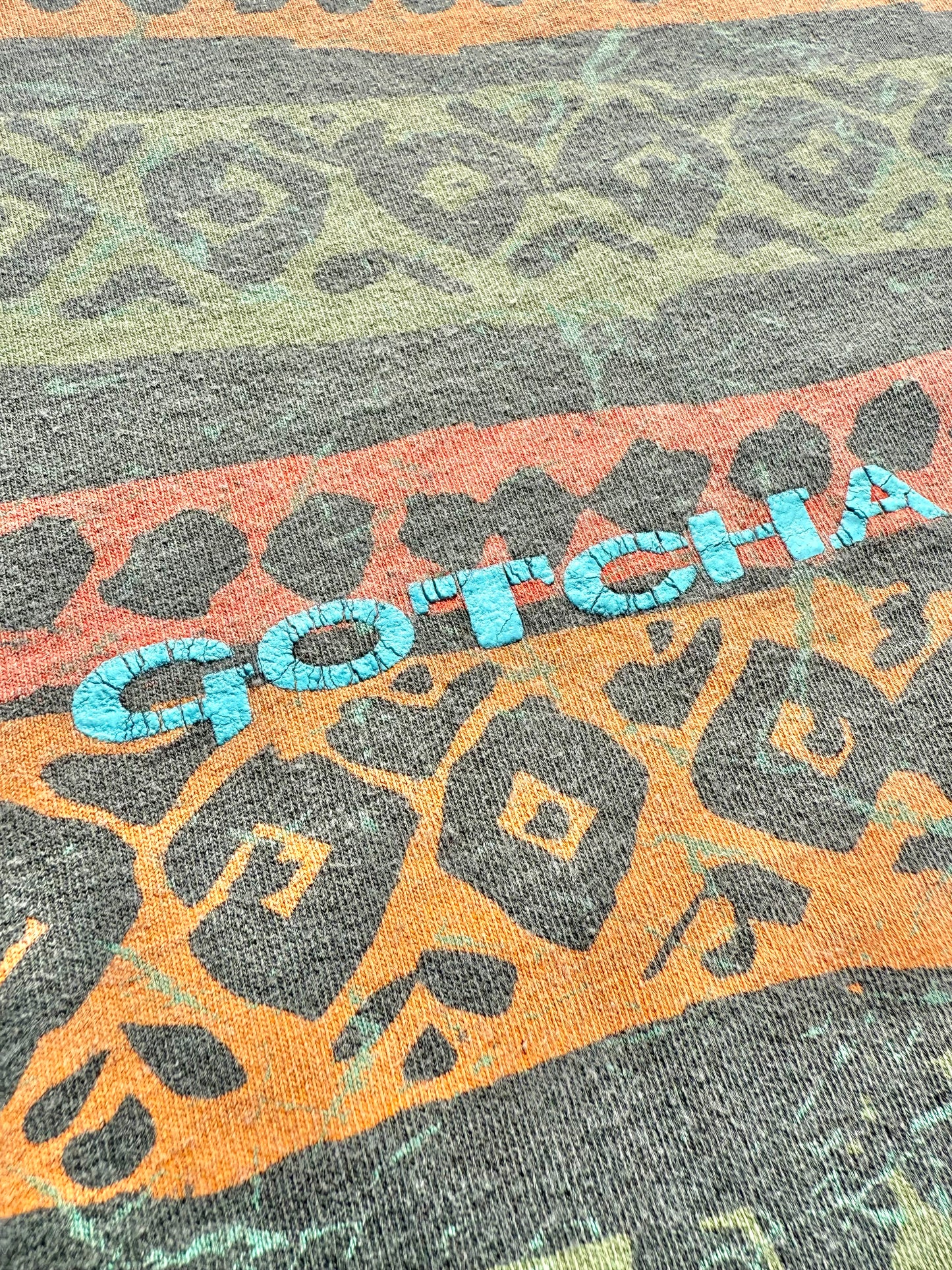 Vintage Gotcha Surf Skater 90's Tribal All Over Print AOP Shirt Single Stitch XL