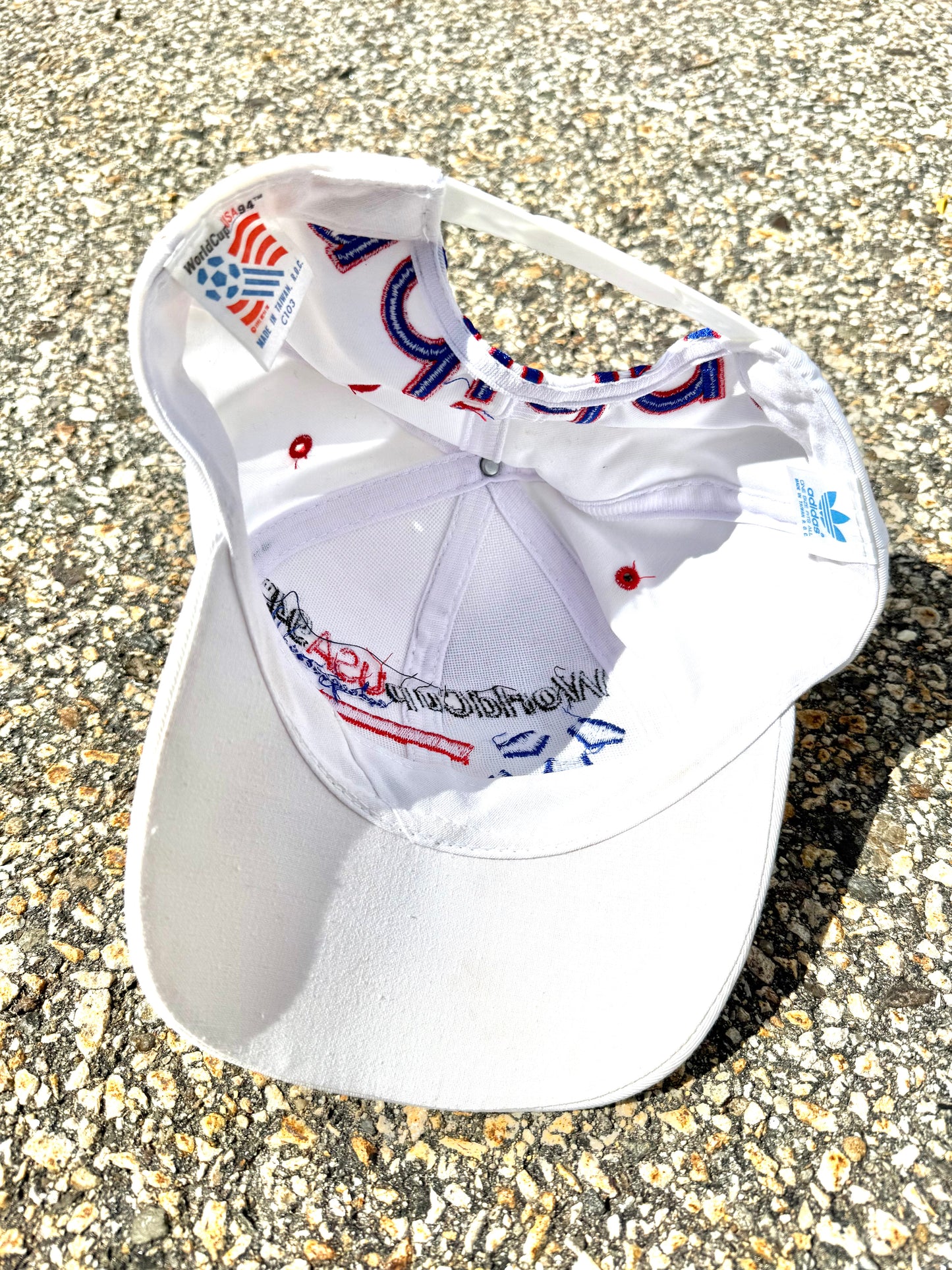 Vintage Adidas World Cup 1994 Soccer USA Retro 90's Snapback Hat