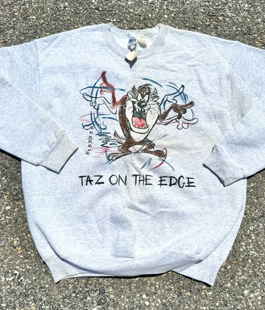 Vintage Taz Tasmanian Devil Retro 90's Acme Looney Tunes Sweatshirt XL Deadstock