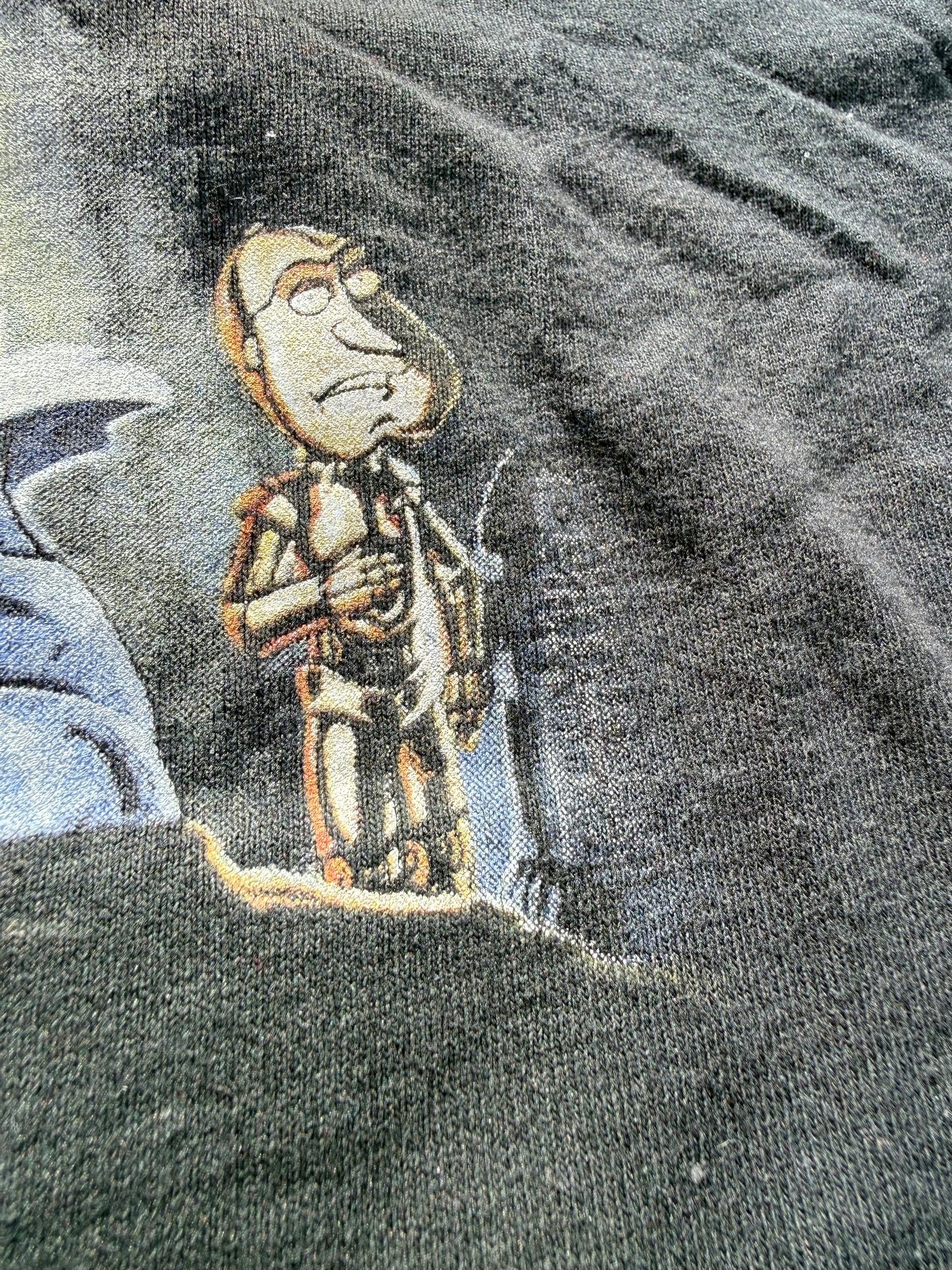 Vintage Family Guy Star Wars Cartoon Sci Fi TV Show T Shirt Size XL 2007 Black