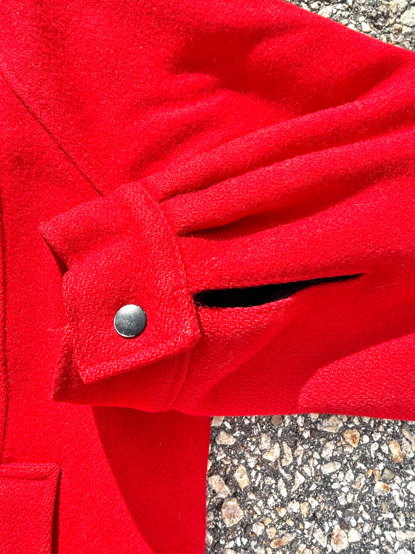 Vintage Zero King Mackinaw Ranger Red Retro 50's Wool Bomber Jacket Coat Size 40