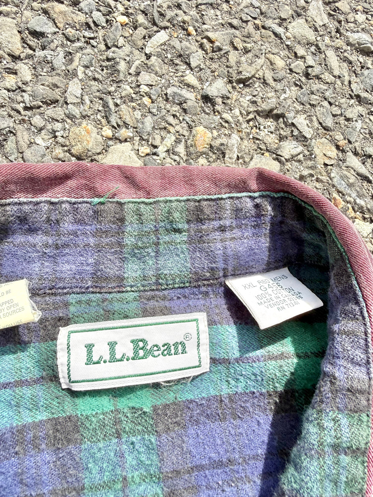Vintage LL Bean Plaid Flannel Lined Workwear Shirt Overshirt Shacket 2XL Red