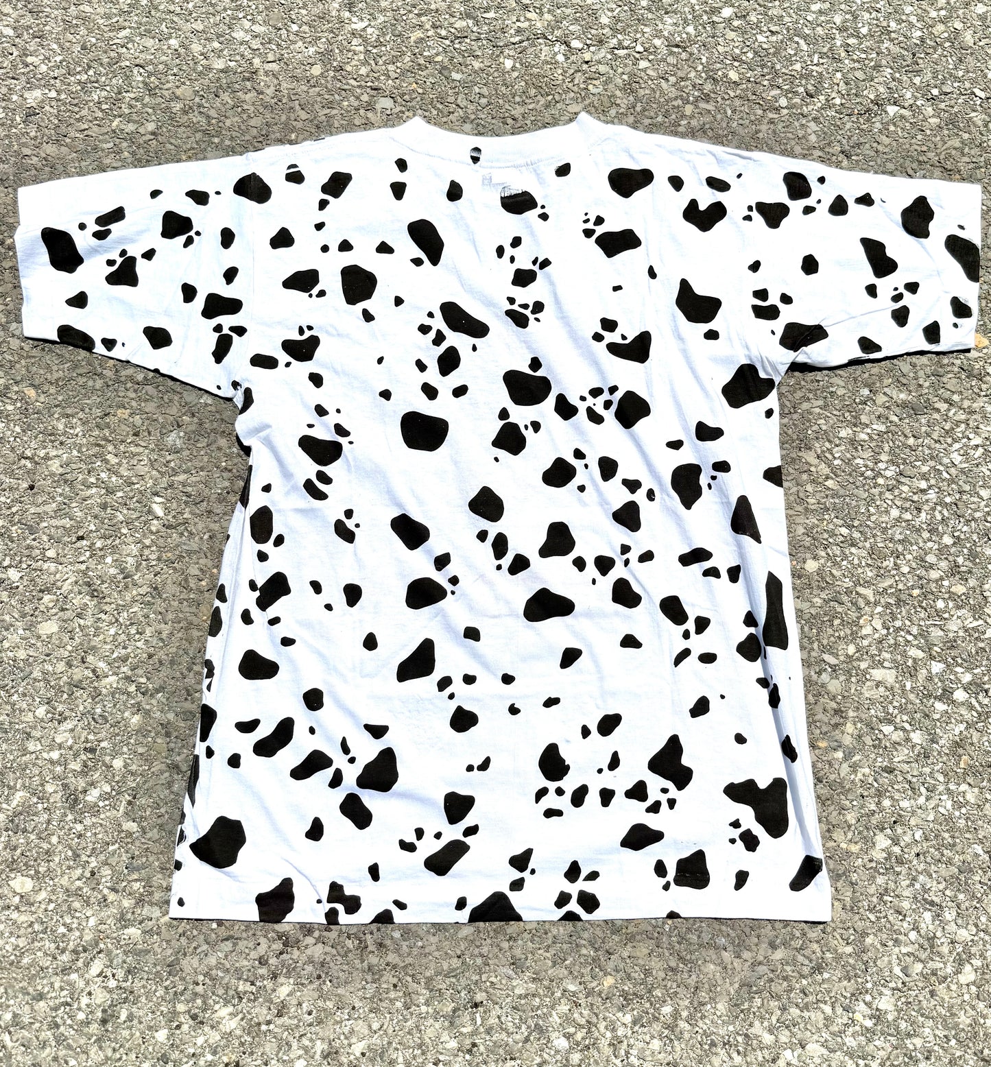 Vintage Disney 101 Dalmatians 90's Crazy AOP All Over Print Movie T Shirt Large