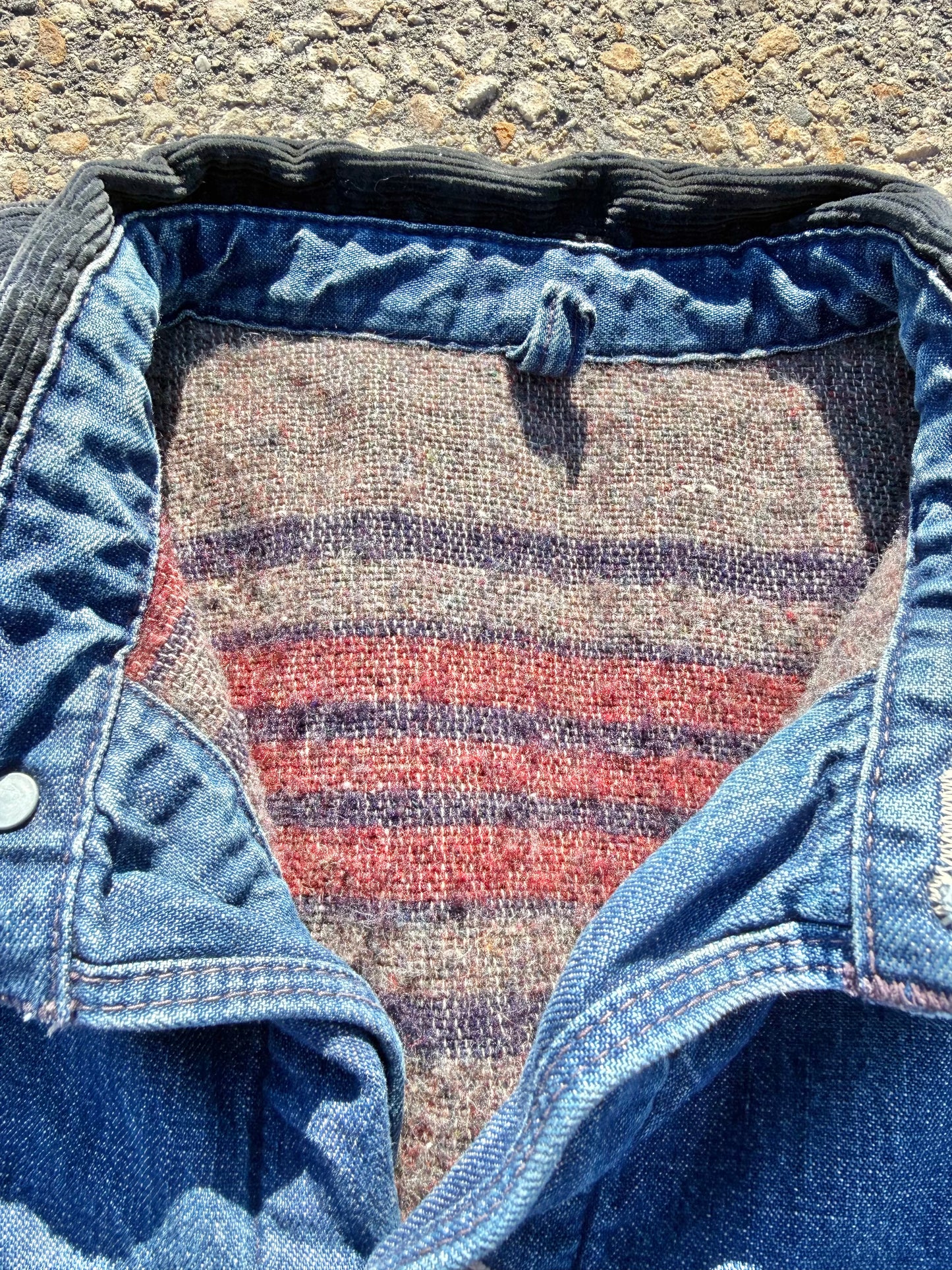 Vintage Hercules 40's 50's Detroit Blue Denim Blanket Lined Chore Jacket Medium