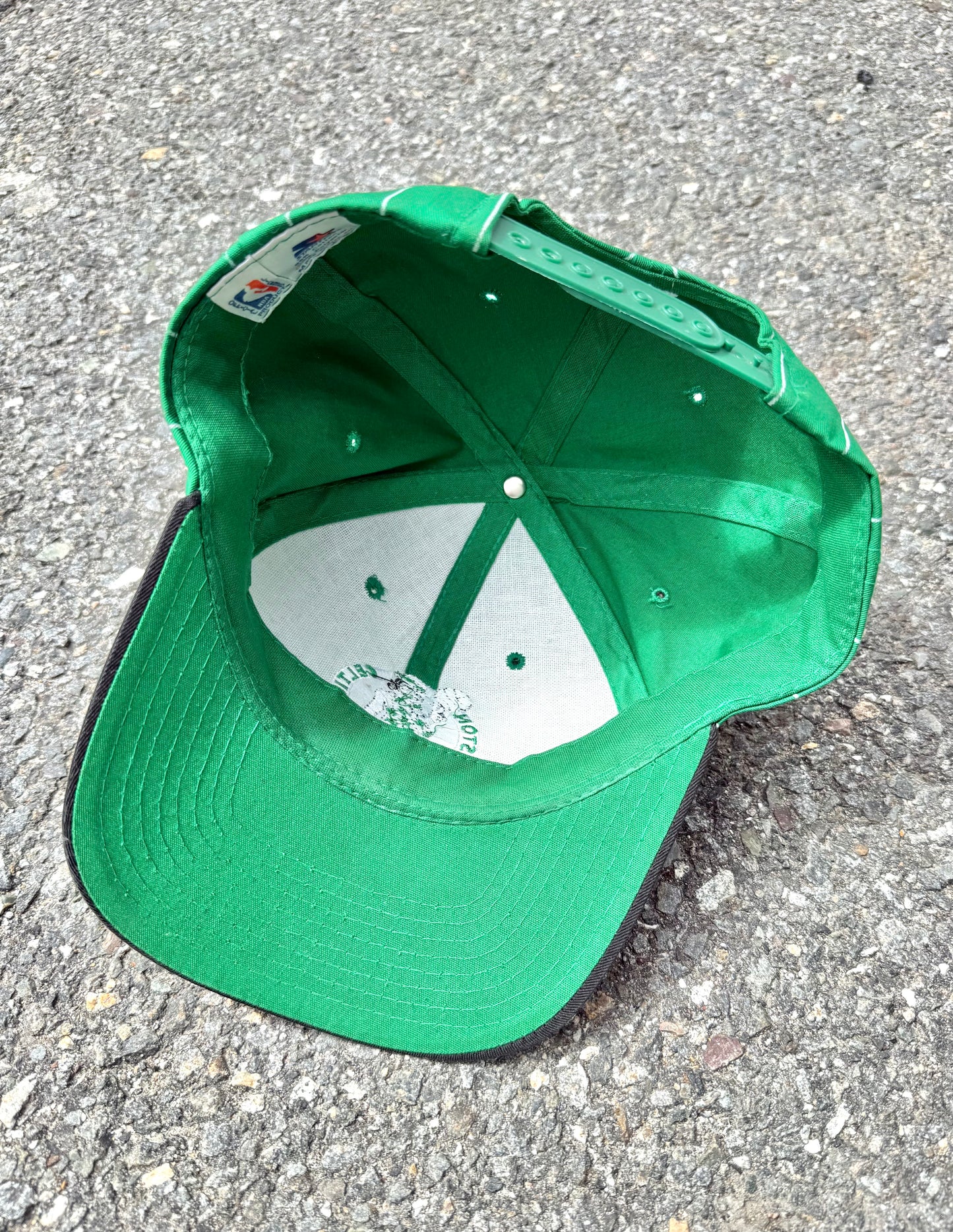 Vintage Boston Celtics Retro 90's Starter Striped NBA Basketball Snapback Hat