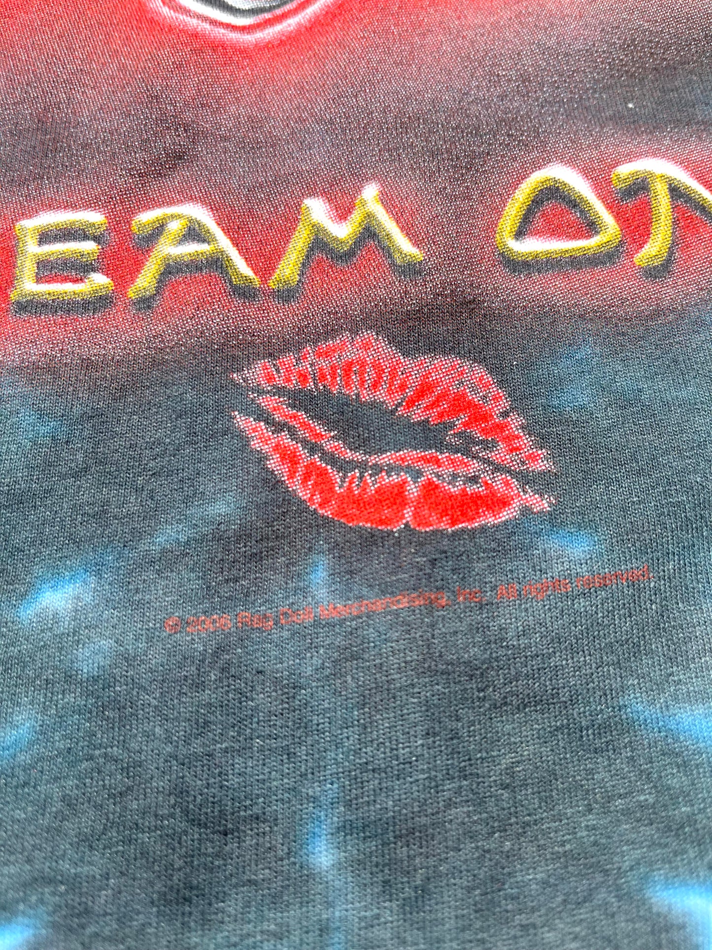 Vintage Aerosmith Dream On Liquid Blue Tie Dye Single Stitch Band T Shirt Size XL