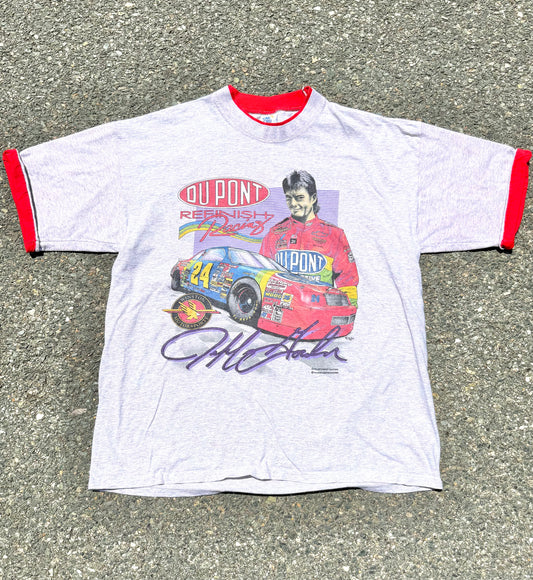 Vintage NASCAR Jeff Gordon Crazy Rainbow Brickyard 400 Winston Cup 90's Shirt XL