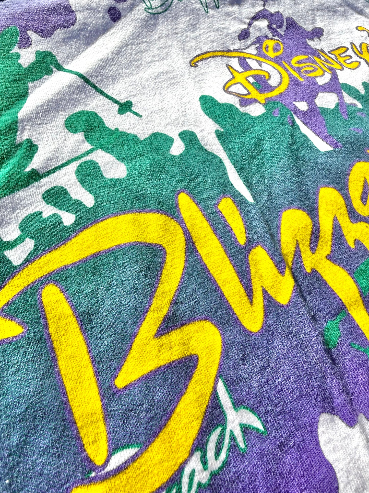 Vintage Disney 90's Crazy Blizzard Beach Gator AOP All Over Print T Shirt XL