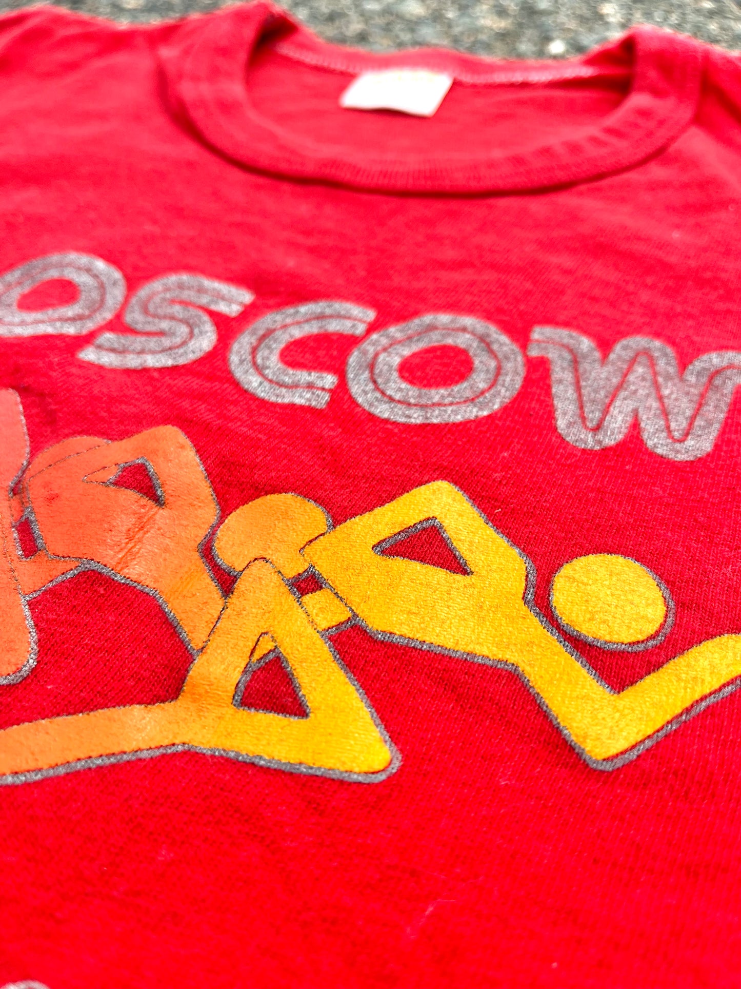 Vintage 70's 80's Retro Moscow Russia 1980 Summer Olympic Games T Shirt Size Small