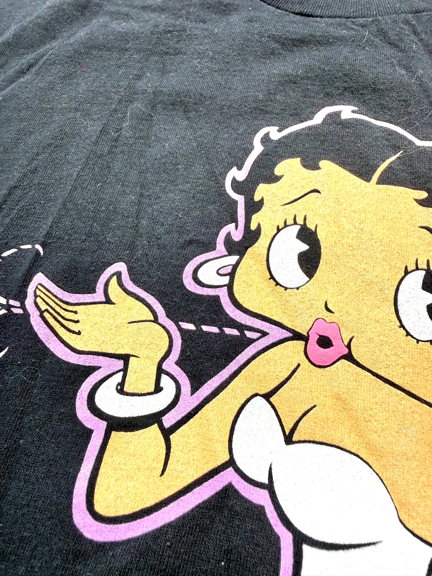Vintage Betty Boop Cartoon Retro 90's T Shirt Size L Large Black 1994