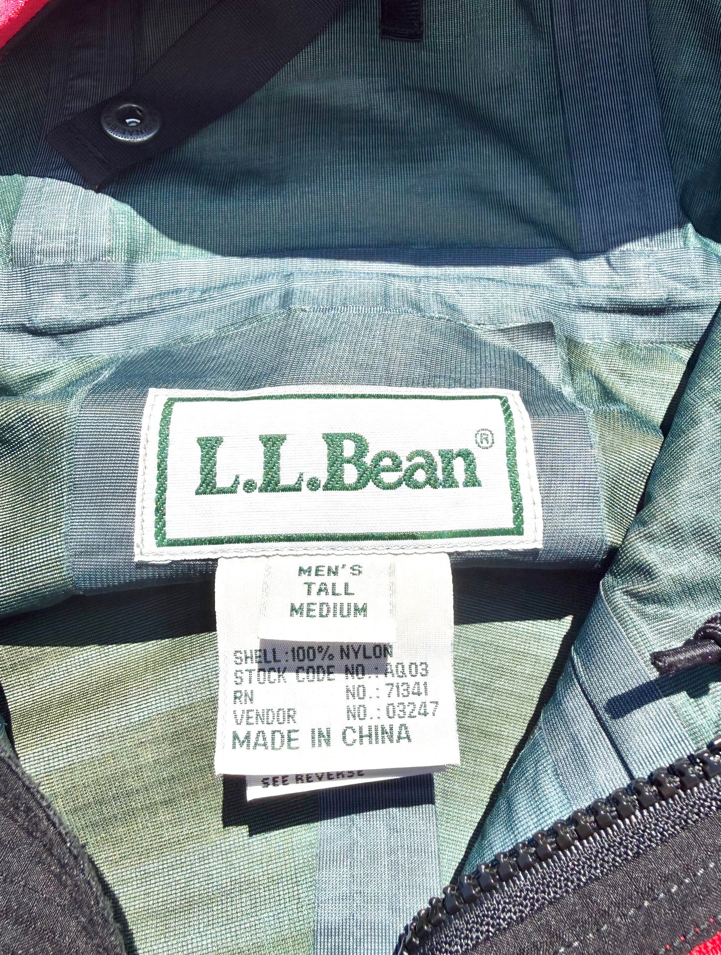 Vintage L.L. Bean ACG All Conditions Gear 90's Gore-Tex Jacket Men's Medium Tall Red