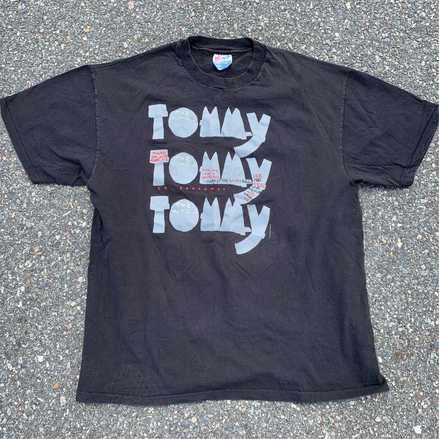Vintage The Who Tommy Album Tour Broadway 30th Anniversary 1993 Band T Shirt Size XL Black