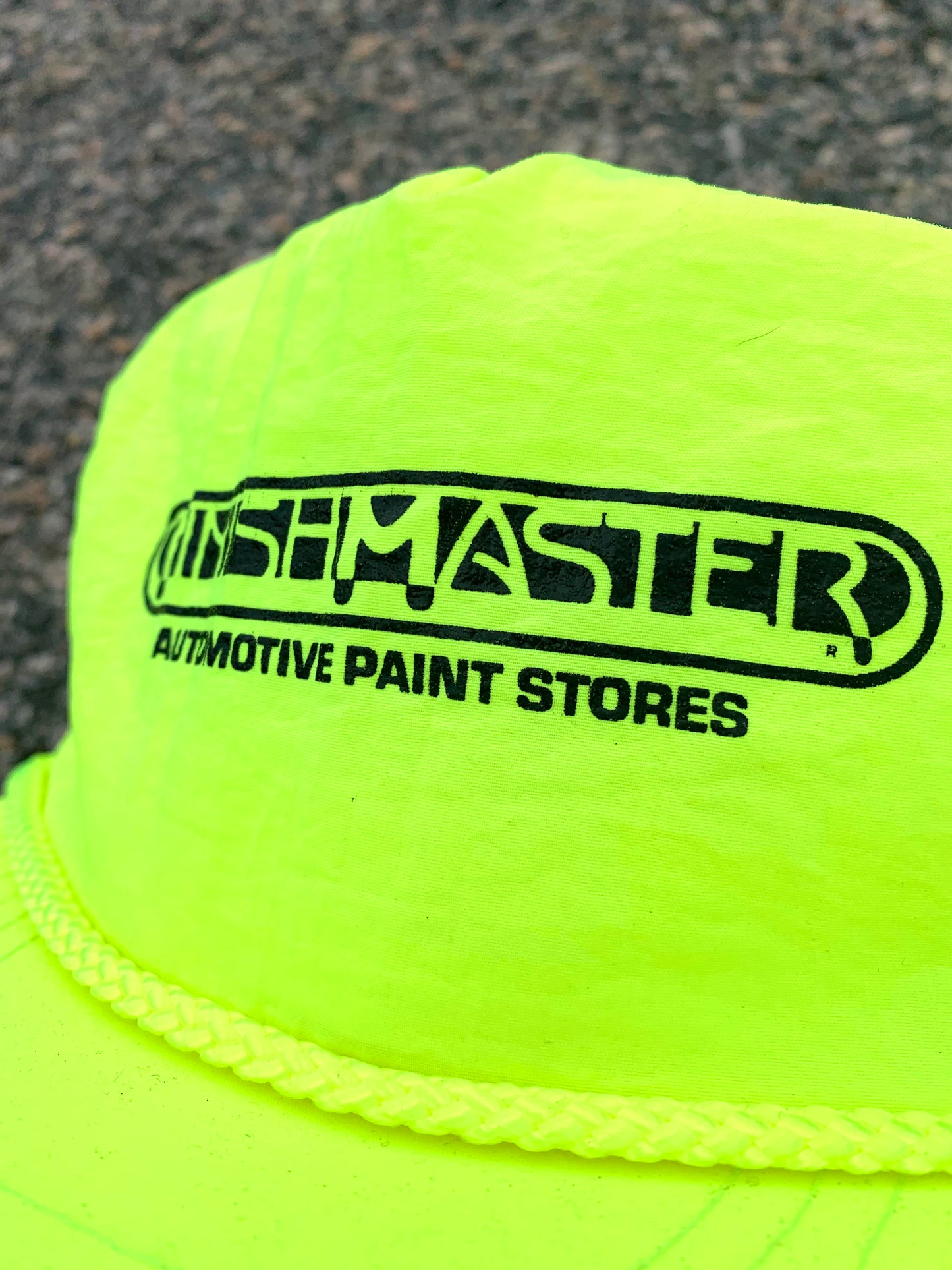 Vintage Finish Master Paint 80's Retro Bright Yellow Neon Party Snapback Hat