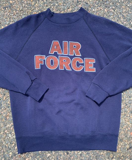 Vintage United States Air Force Retro 80's Military Crewneck Sweatshirt Size Medium Made in USA.