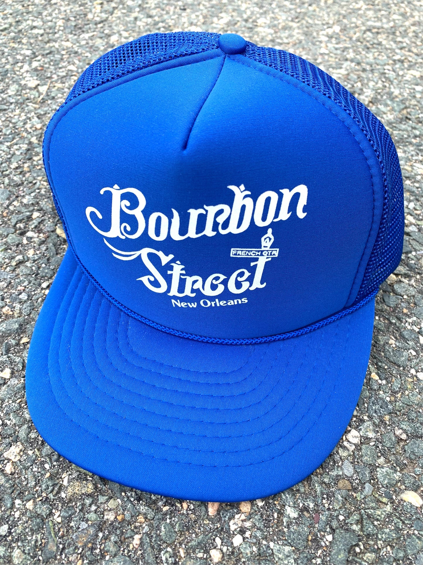 Vintage New Orleans Bourbon Street 80's Retro Trucker Style Snapback Script Hat