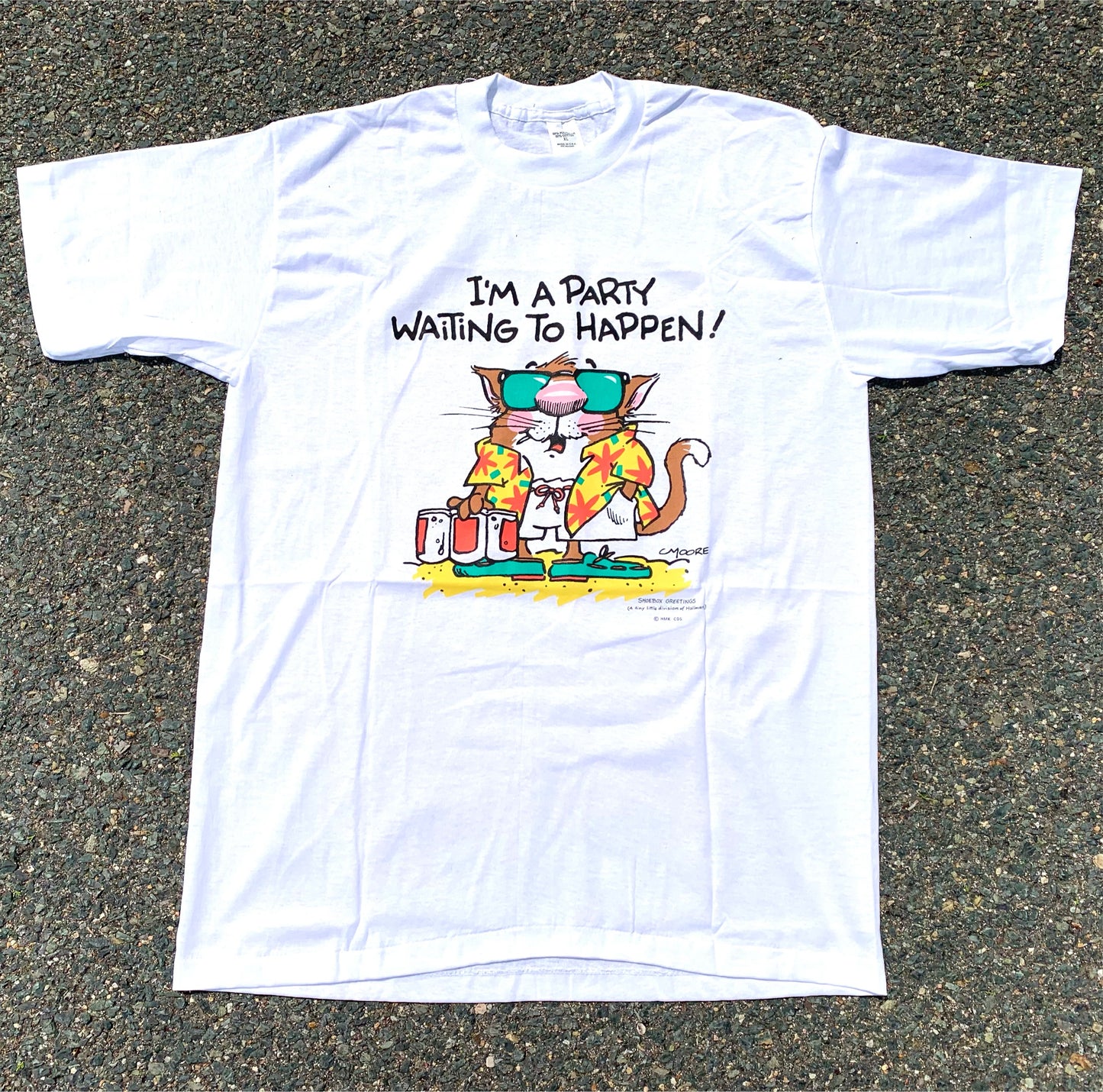 Vintage Life of the Party Animal 80's Retro Hallmark Far Side Comic T Shirt XL Single Stitch