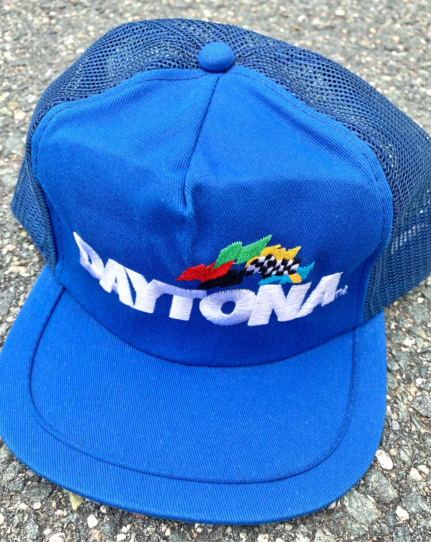 Vintage Daytona 500 Motor Speedway Retro 80's NASCAR Embroidered Snapback Hat