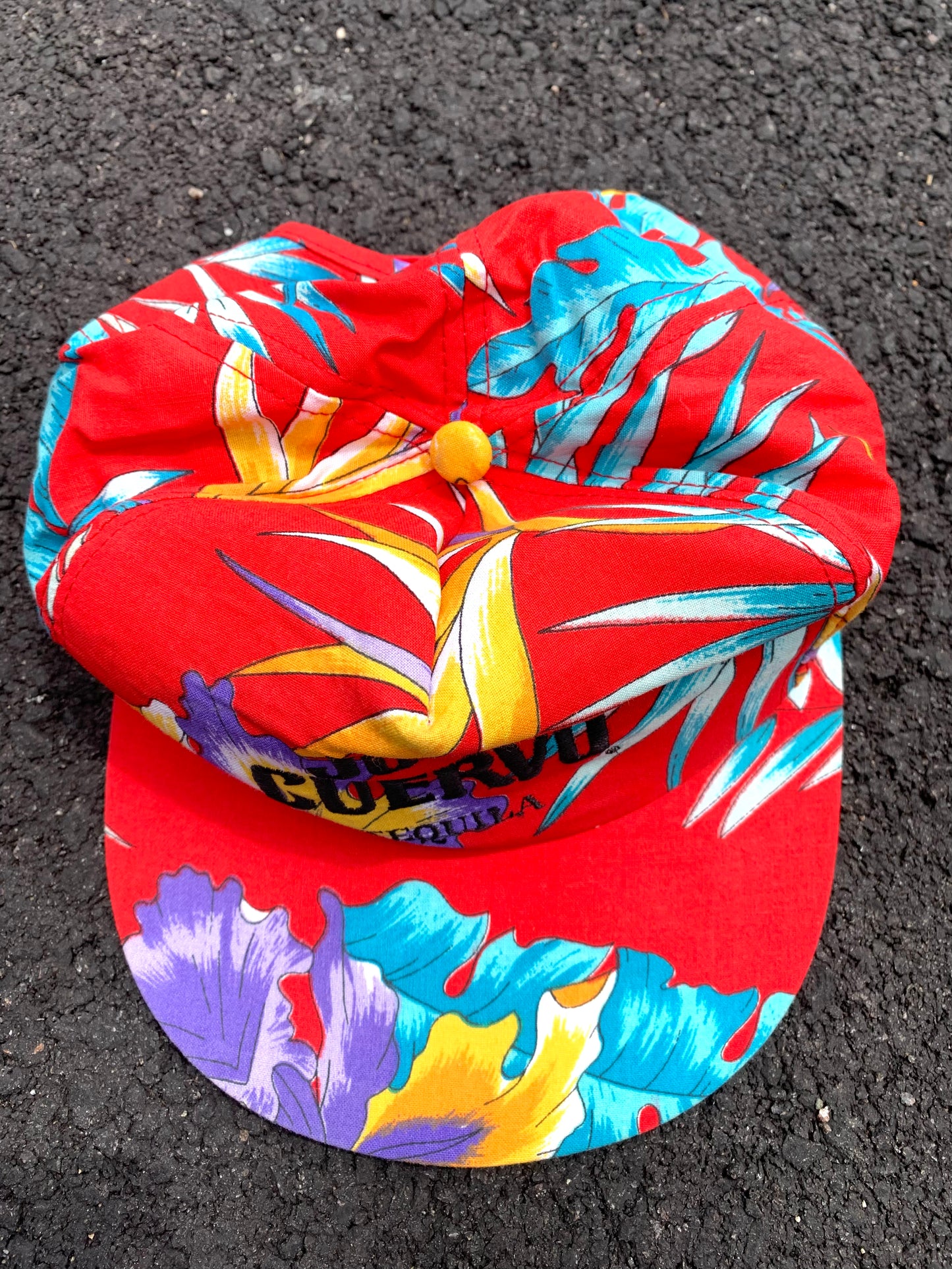 Vintage Jose Cuervo Tequila Retro 90's Floral All Over Print Snapback Hat