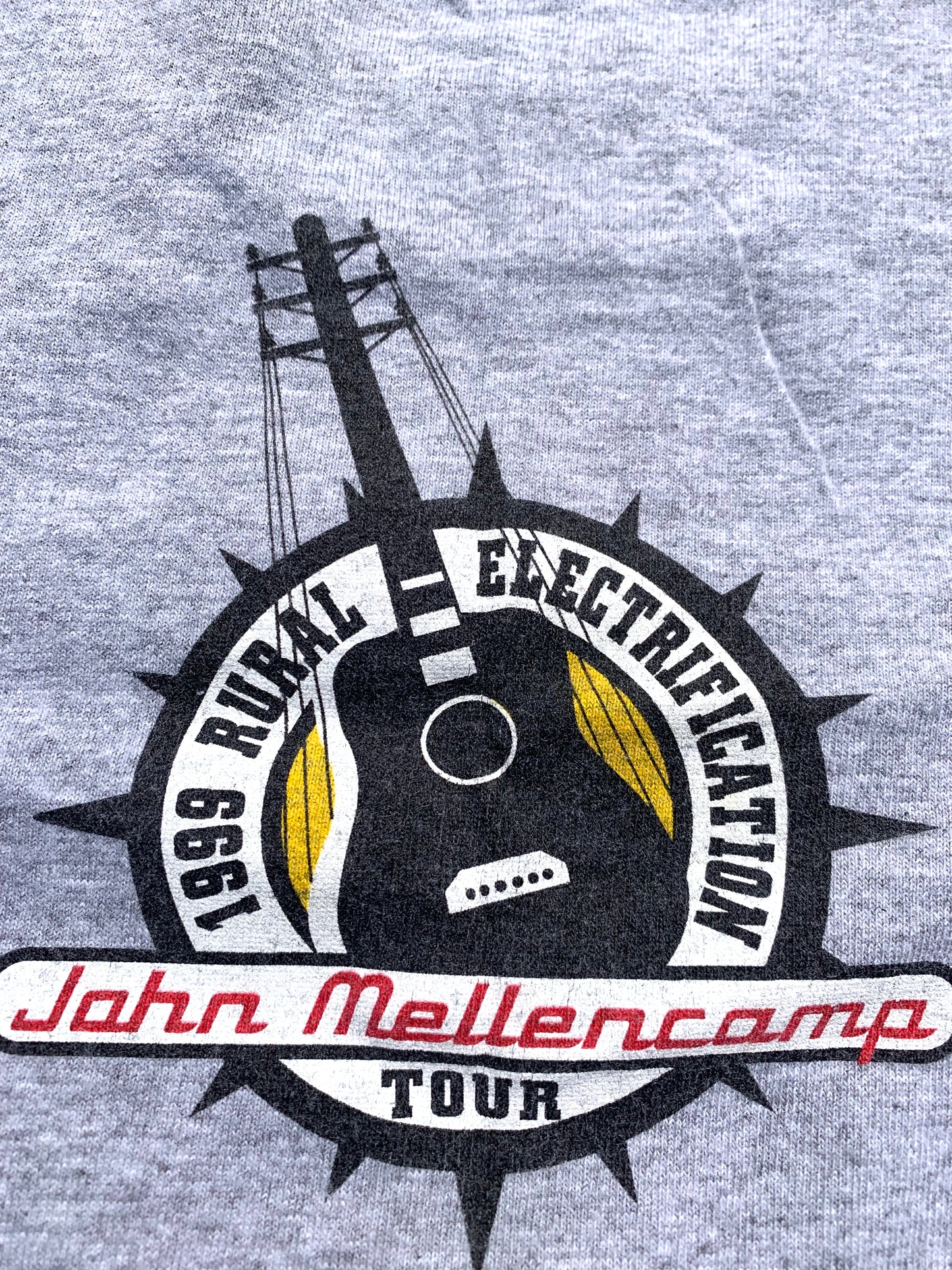 Vintage John Cougar Mellencamp 1999 Rural Electrification Tour Band T Shirt Size Medium