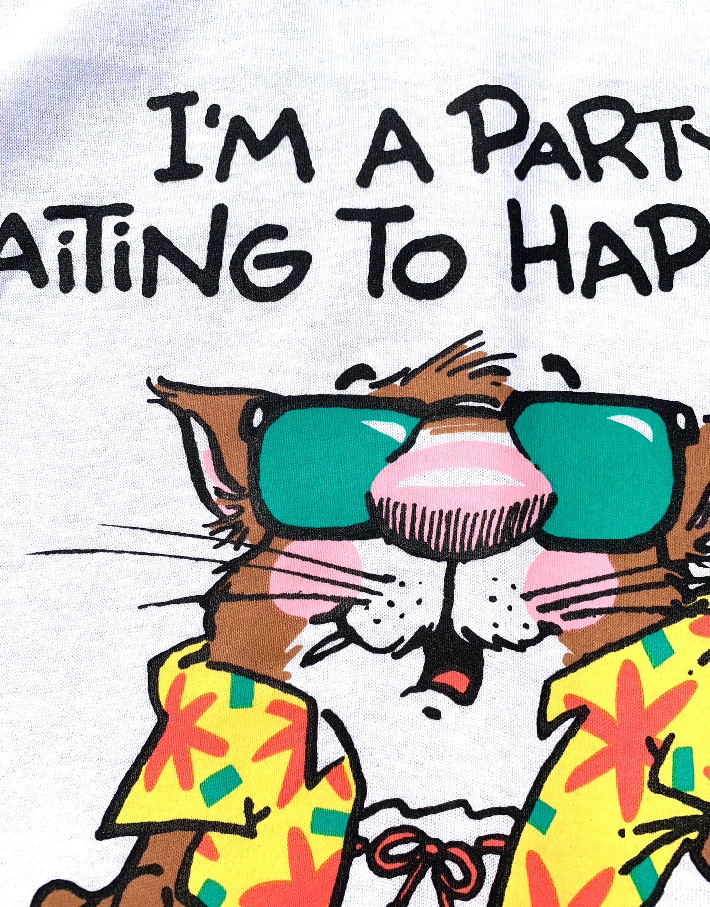 Vintage Life of the Party Animal 80's Retro Hallmark Far Side Comic T Shirt XL Single Stitch