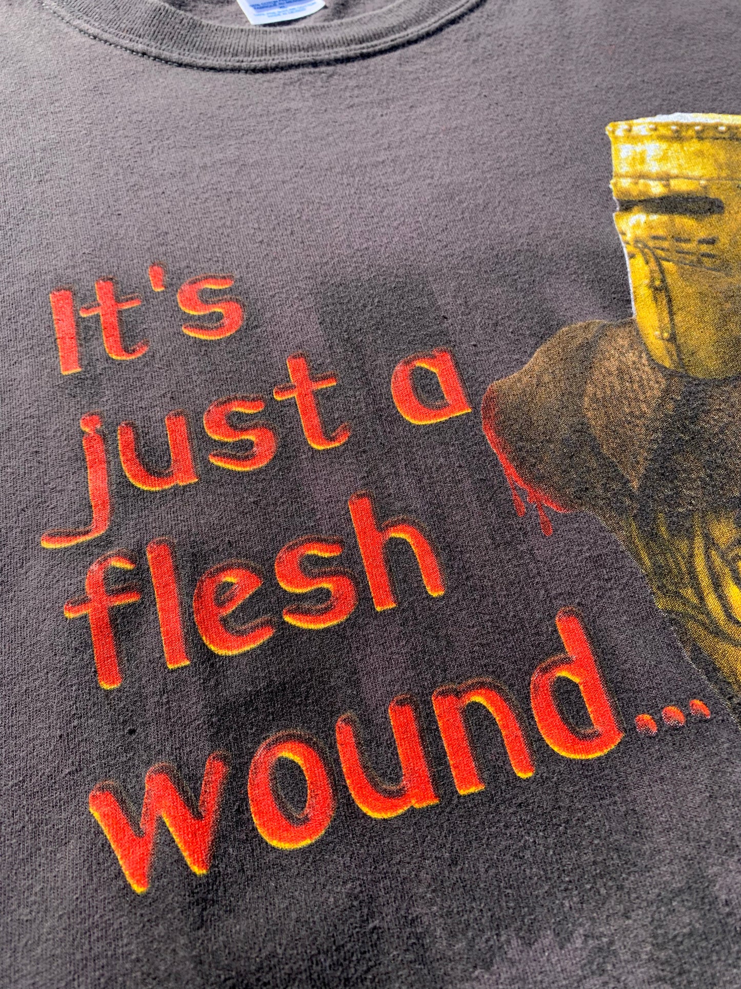 Vintage Spamalot Monty Python Movie Promo T Shirt 2001 Flesh Wound Men's Size XL